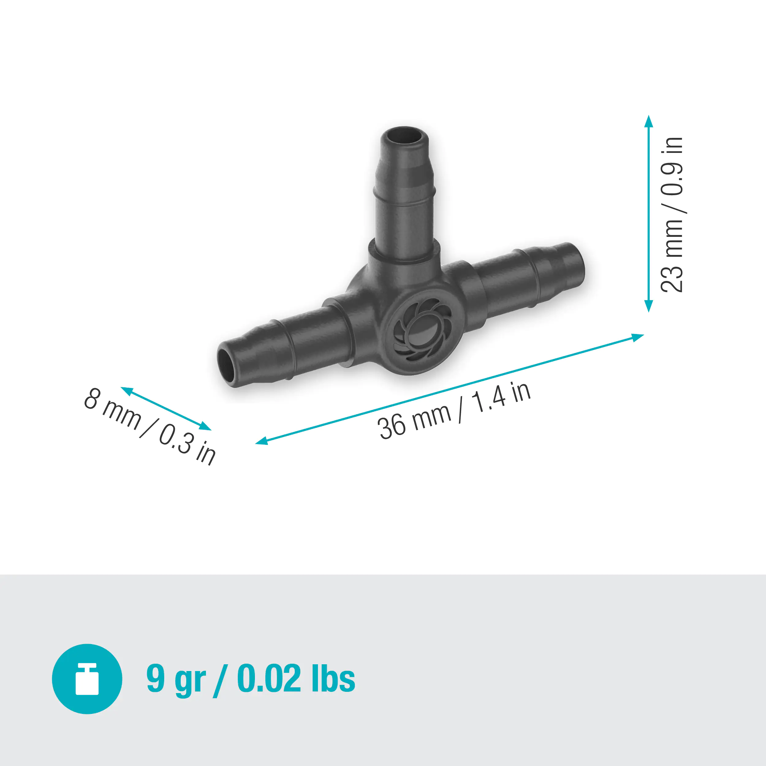 Gardena T-Stück, 4 mm (3/16")