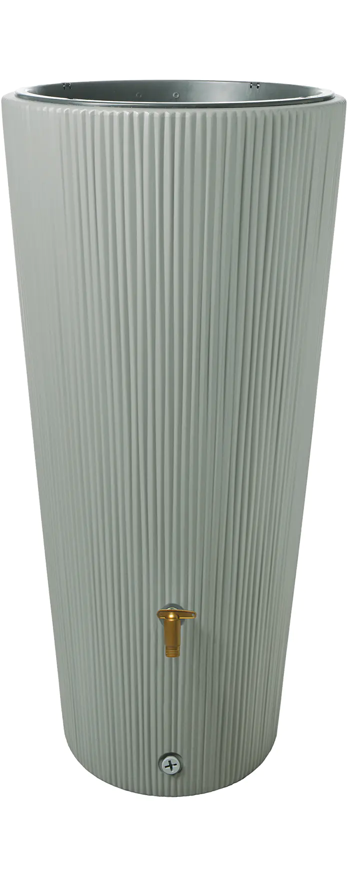 4rain Regenspeicher Vaso 2 in 1 Decor 220 L agave mit Pflanzschale