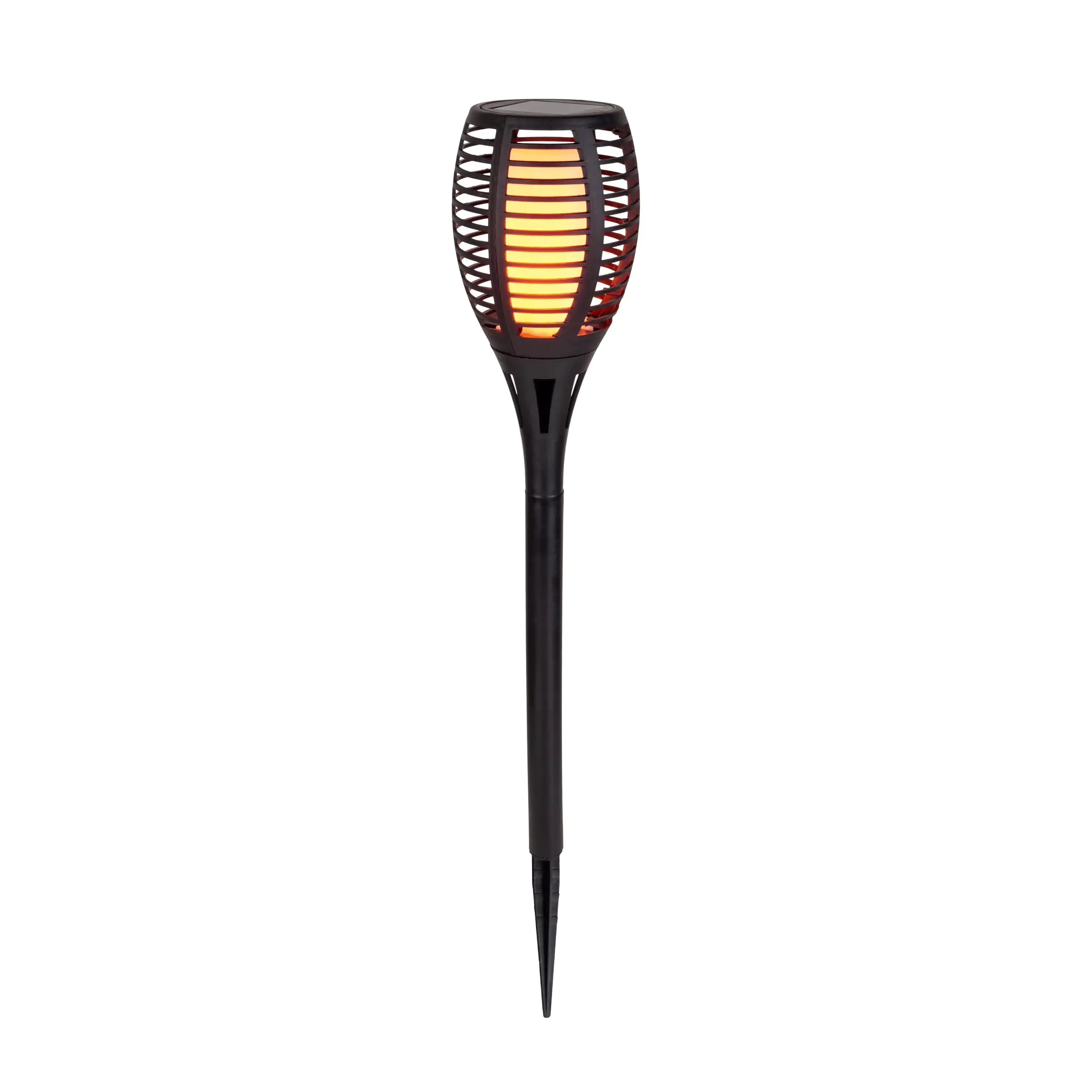 Light & More LED Solarleuchte Fackel schwarz