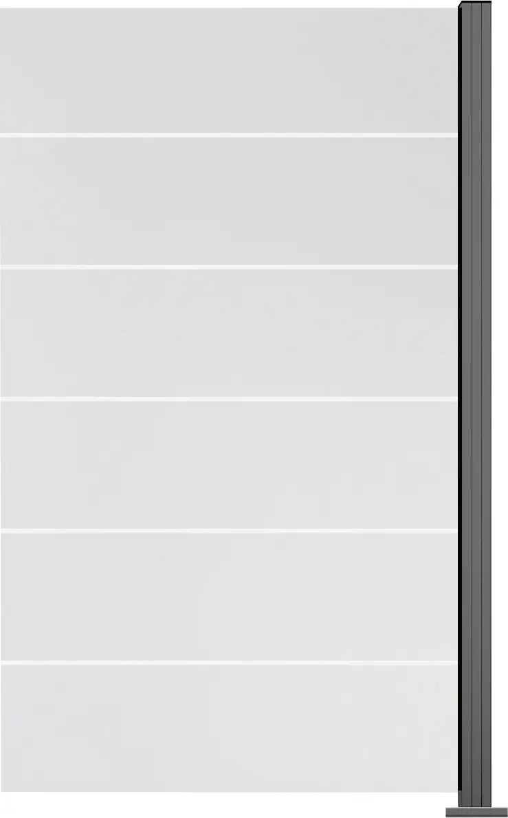 Ambiente Glaszaun Erweiterungsset Klarglas mit Siebdruck 187 x 107,2 cm grau