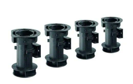 Hettich Sockelverstellfuß-Set Kunststoff 25 x 100-120 mm schwarz
