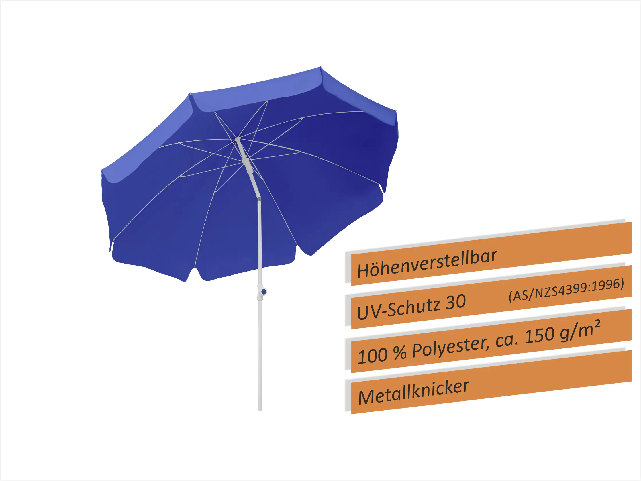 Schneider Sonnenschirm Ibiza blau Ø 200 cm
