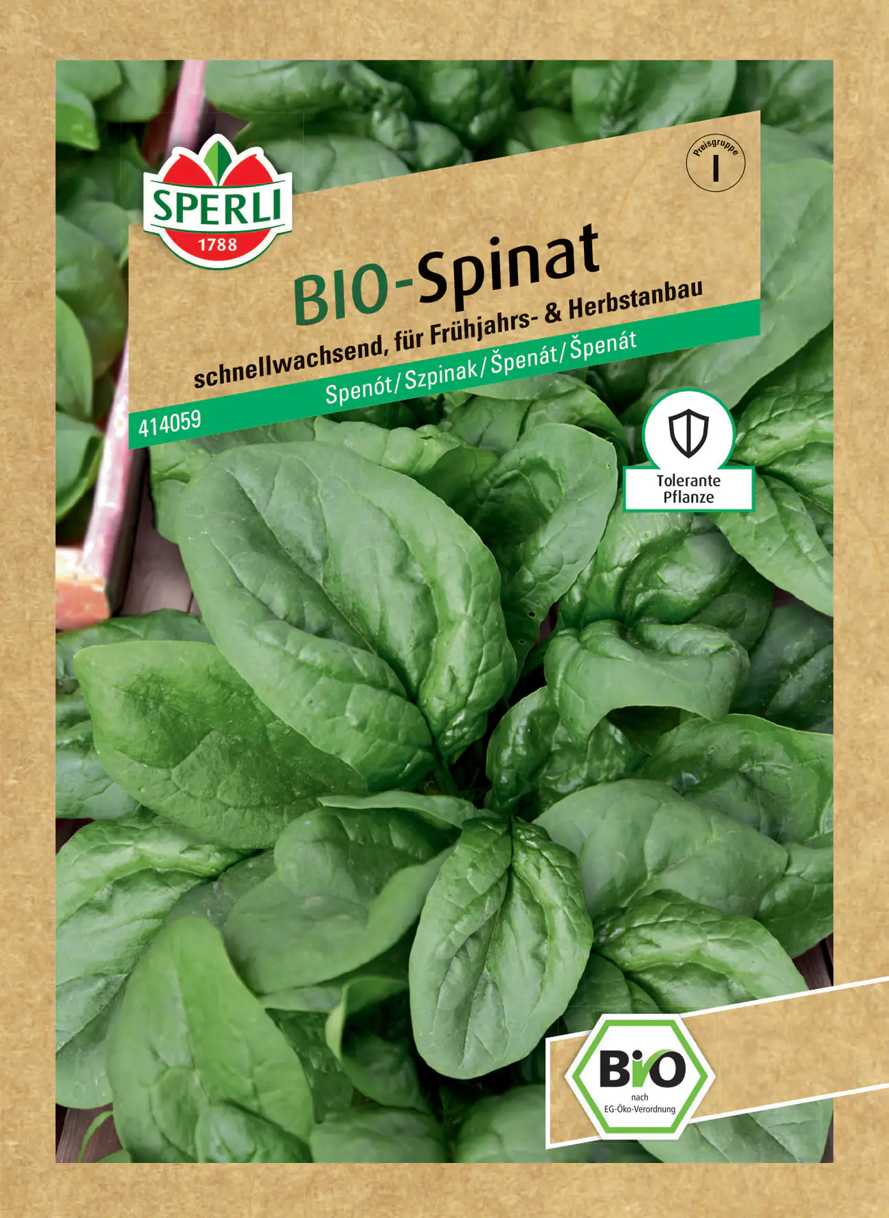 Sperli BIO Spinat