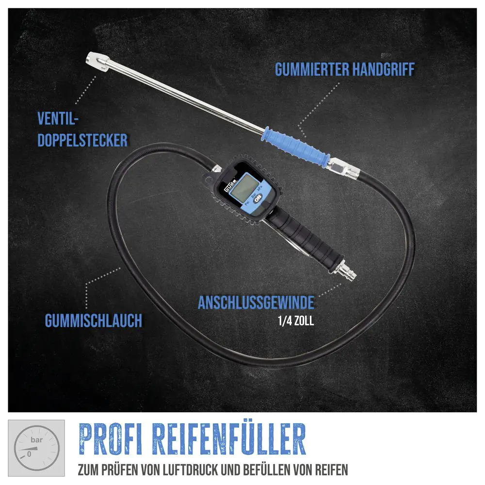 Güde Reifenfüller Digital V 12 PRO mit digitalem Manometer