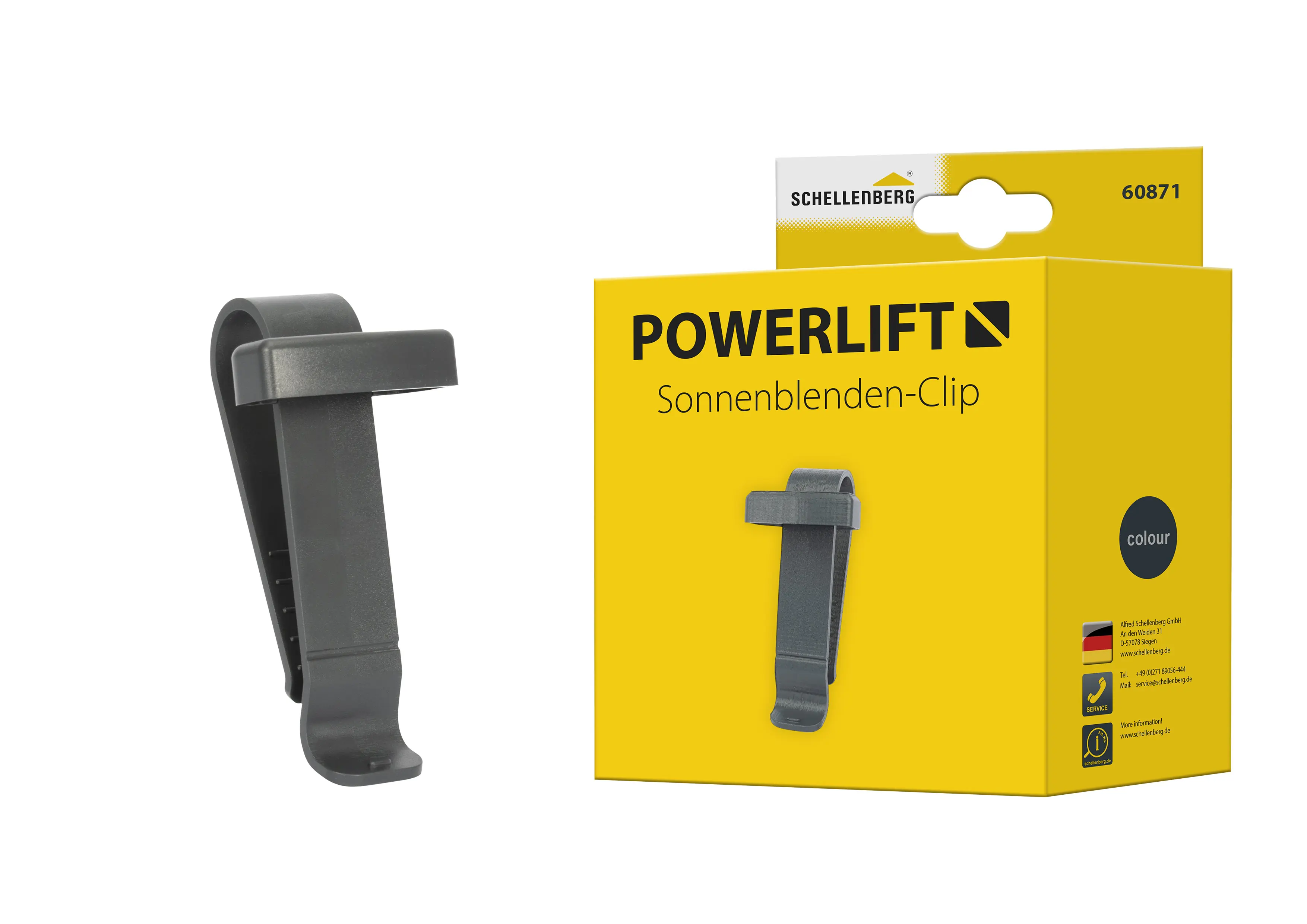 Schellenberg Sonnenblenden-Clip Powerlift für Torantrieb-Handsender