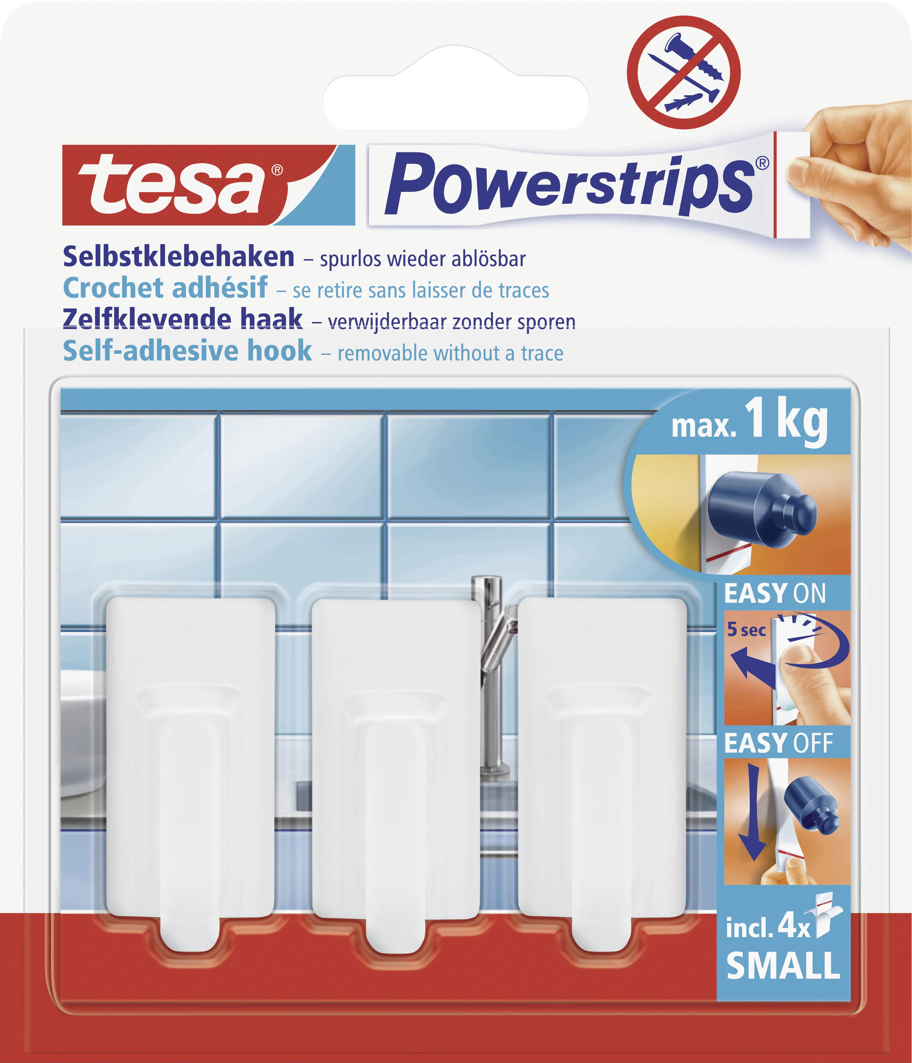tesa Haken Powerstrip Small weiß