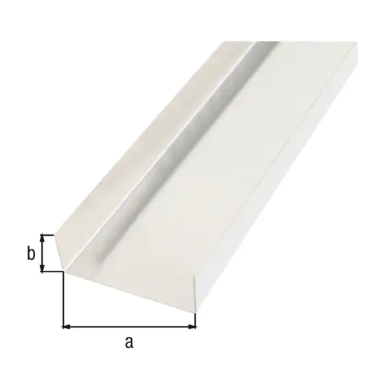 Alberts Glattblech U-Form Aluminium natur 20 x 58 x 20 x 1000 mm gekantet
