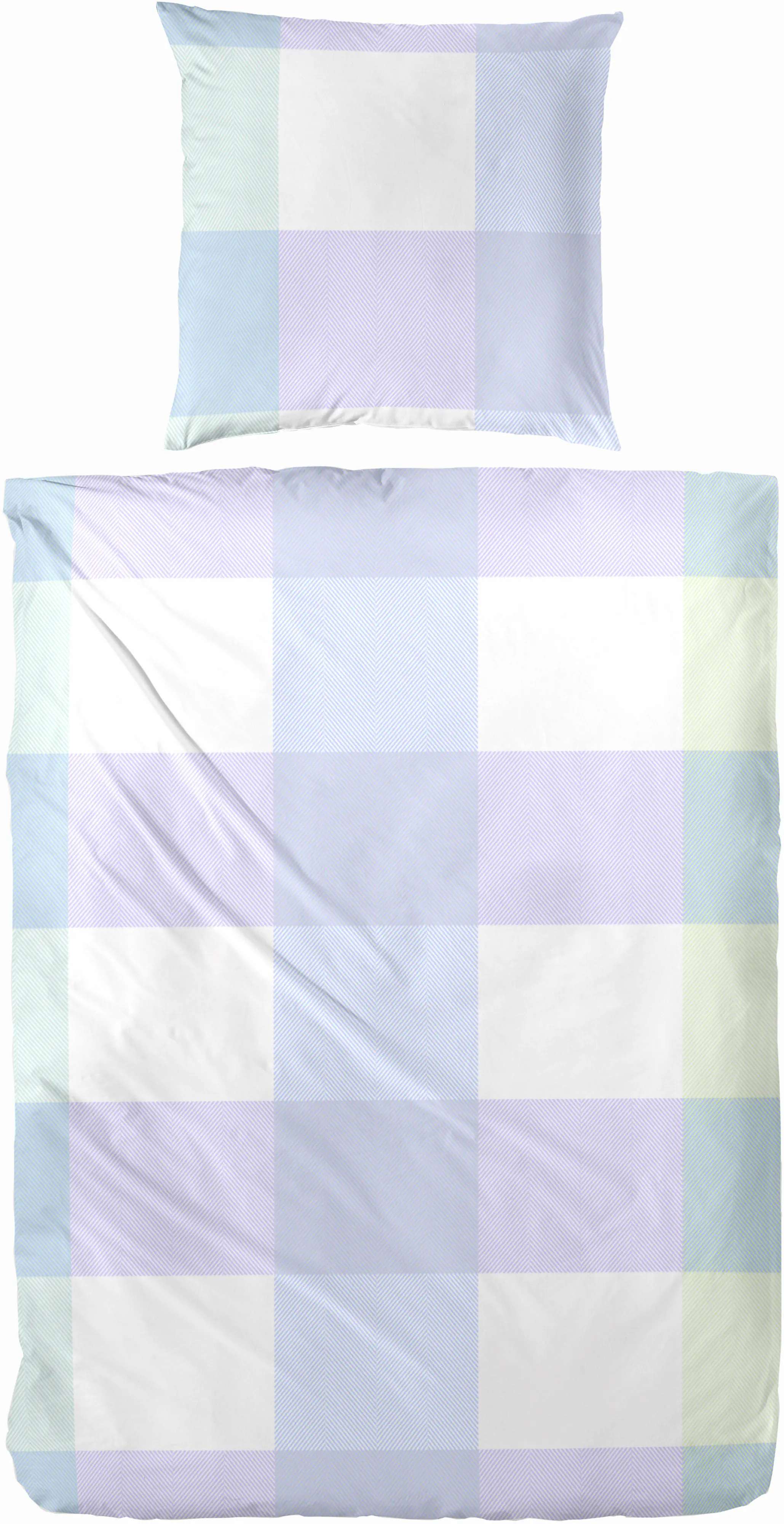 Mako Satin Bettwäsche pastell 135 x 200 cm