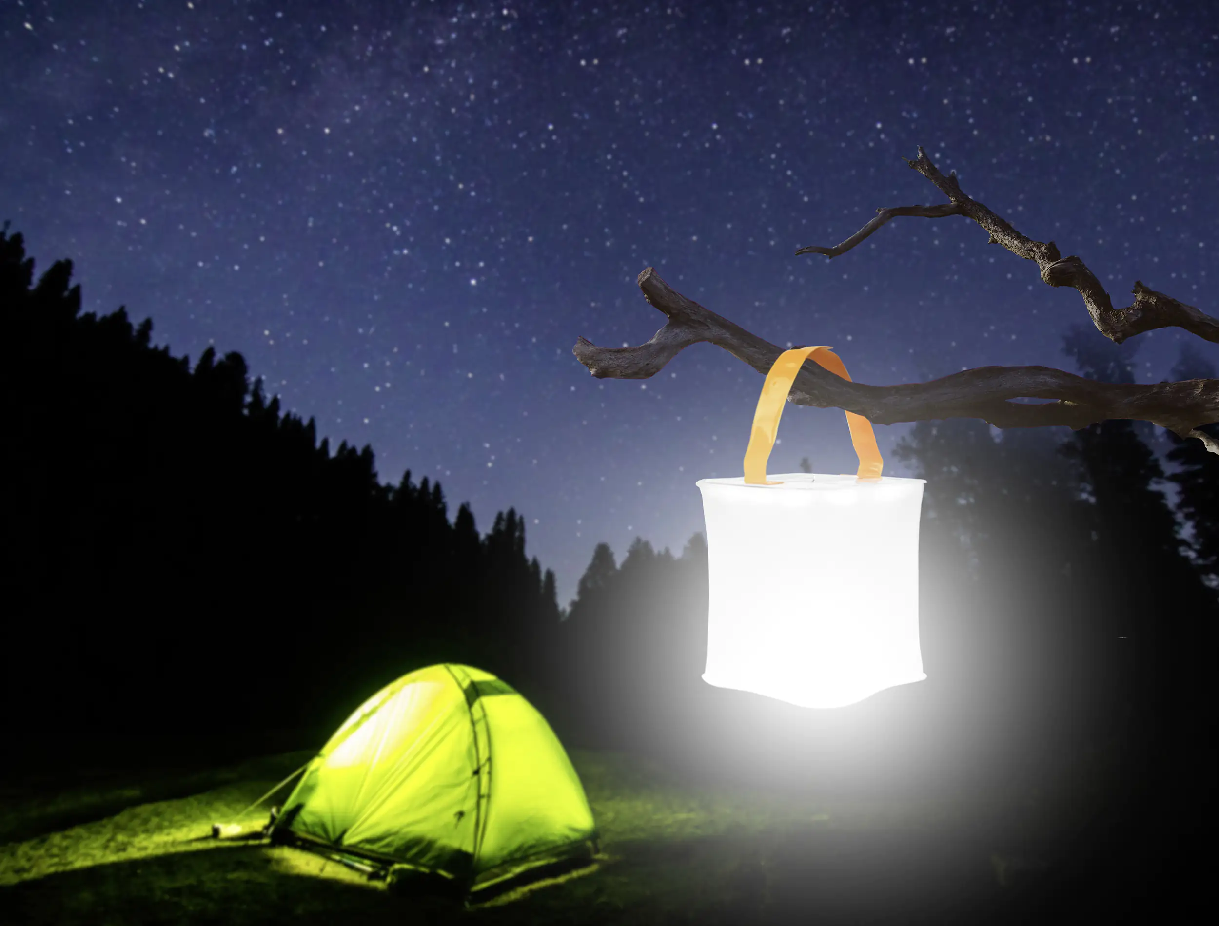 Calima Solar Campinglaterne 10x10x10cm, gefaltet 10x10x1,2cm