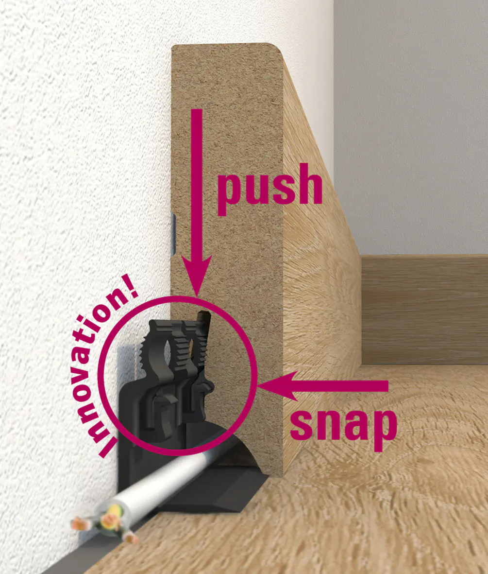 Leistenclip schwarz
