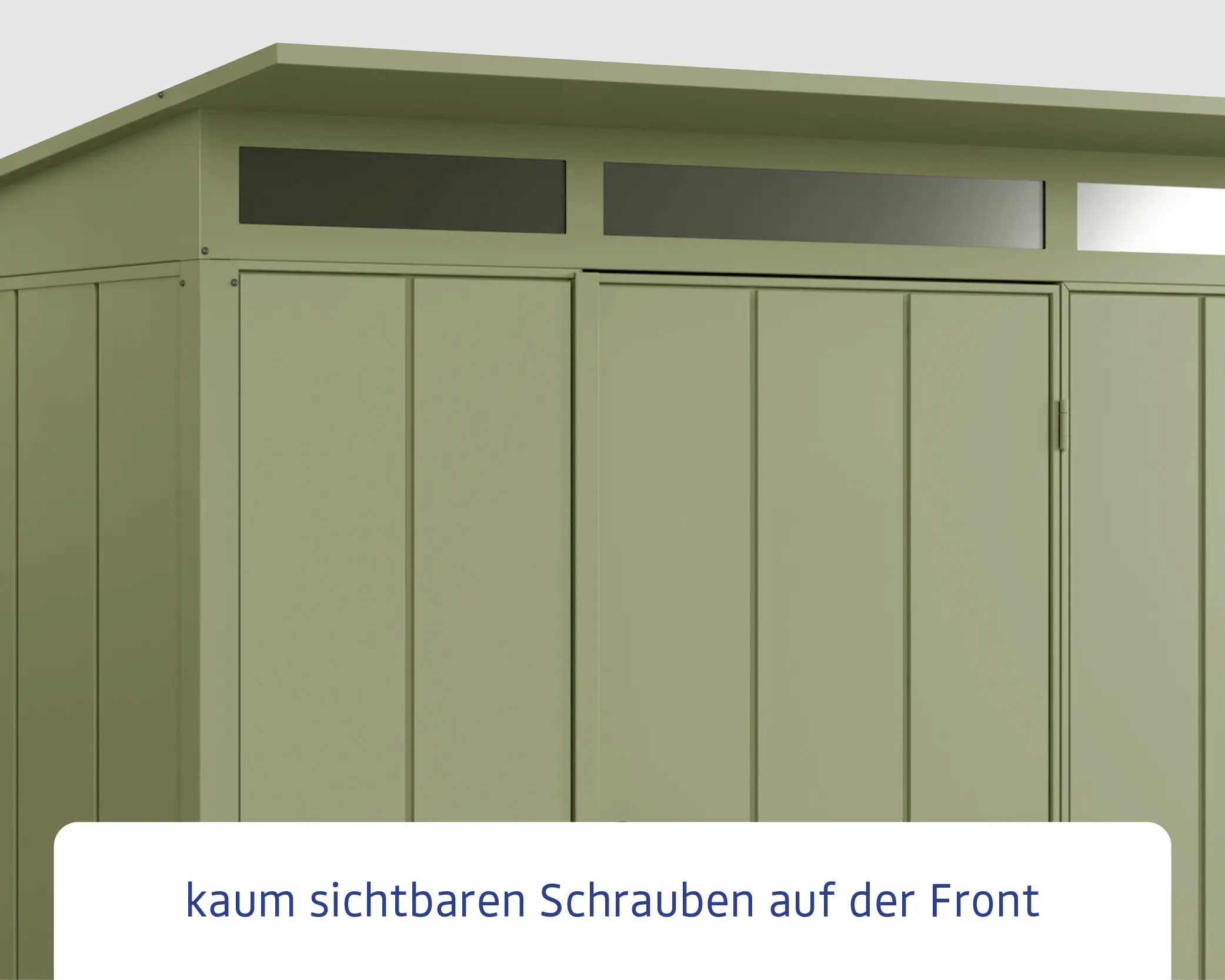 EcoStar Gerätehaus Elegant-P Typ 2 Schilfgrün 247,9 x 283,4 x 232,3 cm