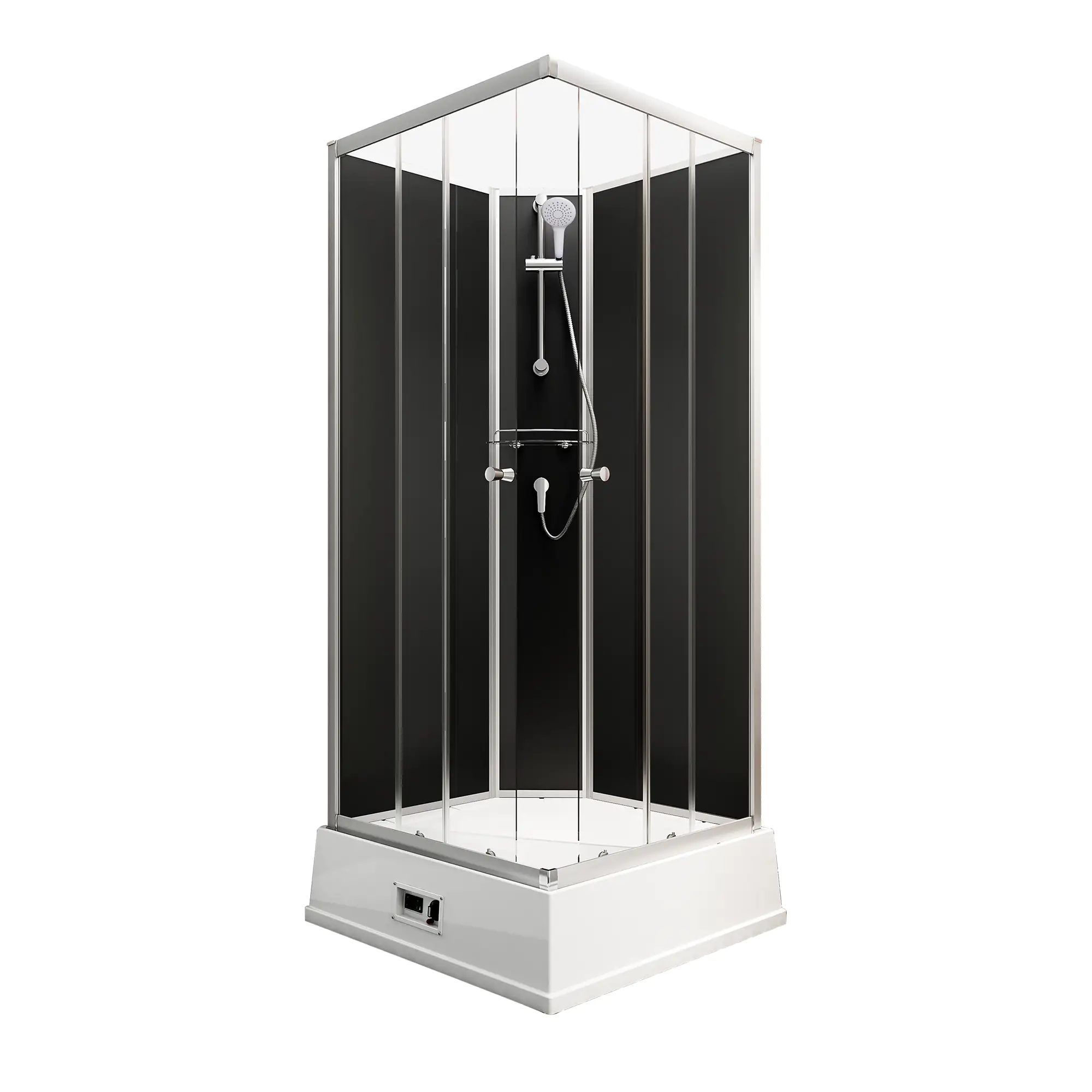 Schulte Komplettduschkabine Korfu II 94 x 110 x 215 cm mit Boiler, Pumpe