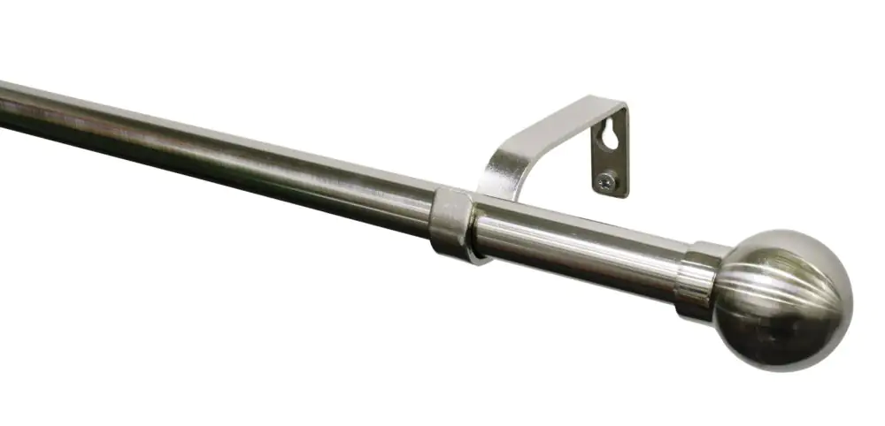Gardinia Stilgarnitur Kugel Ø 16/19 mm, edelstahl-optik, 120 - 210 cm