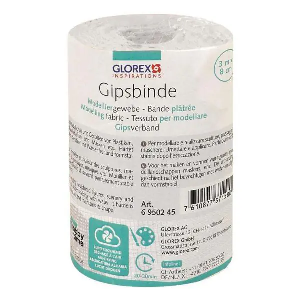 Glorex Gipsbinde 3 m x 8 cm