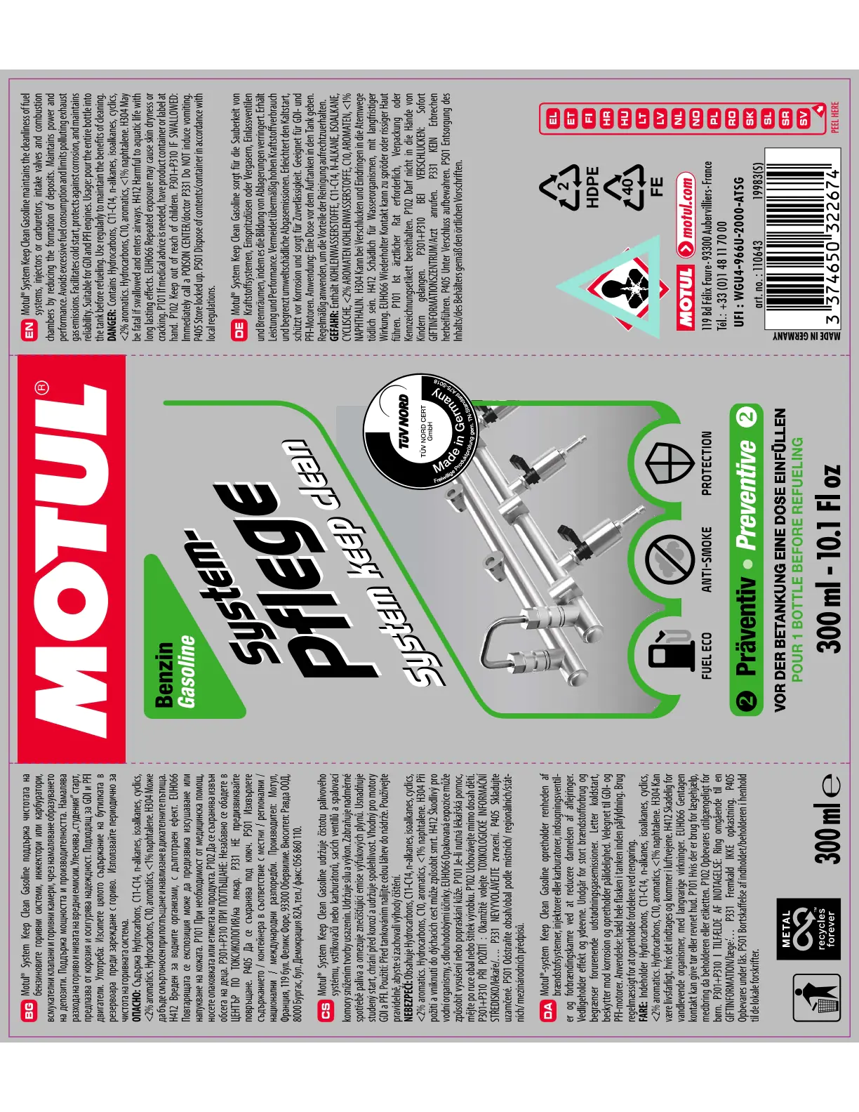 Motul Benzin Systempflege 300ml