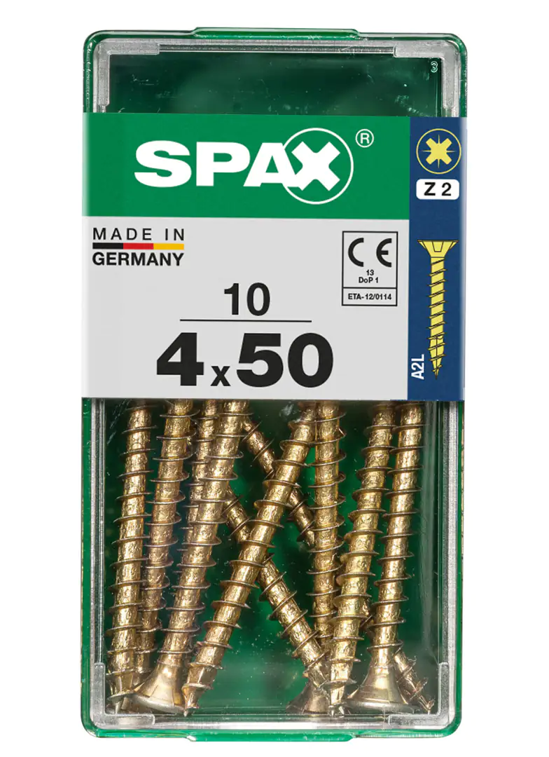 Spax Universalschrauben 4.0 x 50 mm PZ 2 - 10 Stk.