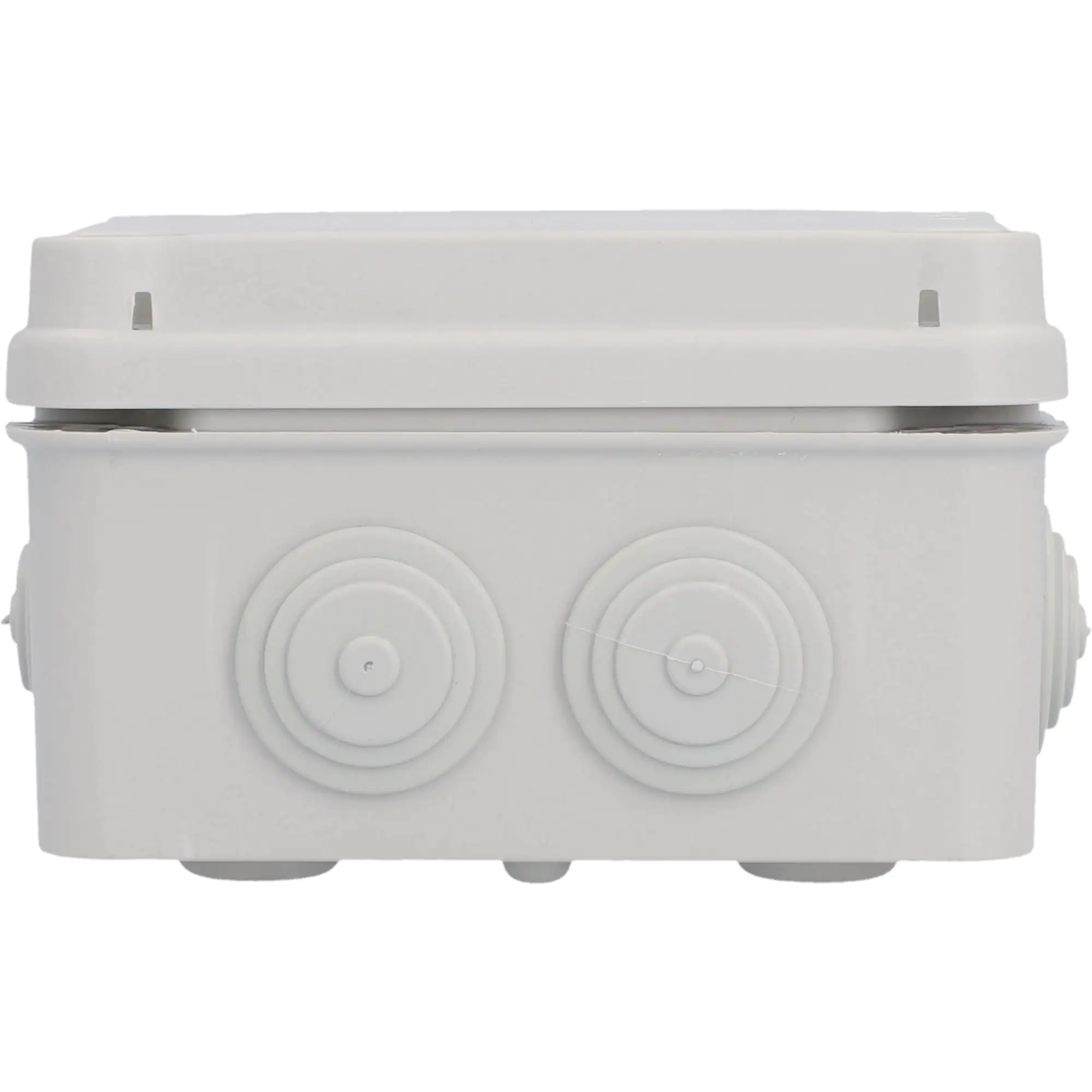 Aufputz-Abzweigdose IP65 mit Schraubdeckel 120 x 120 x 72 mm grau