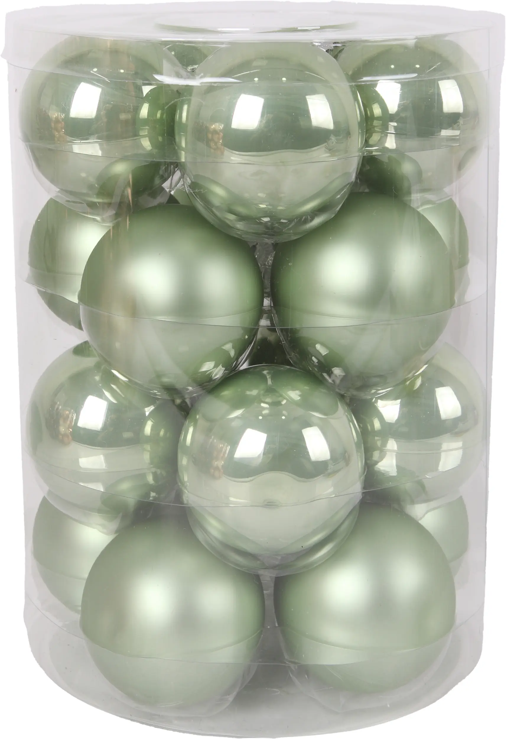 TrendLine Weihnachtskugeln aus Glas Ø 6 cm light green 20 Stück
