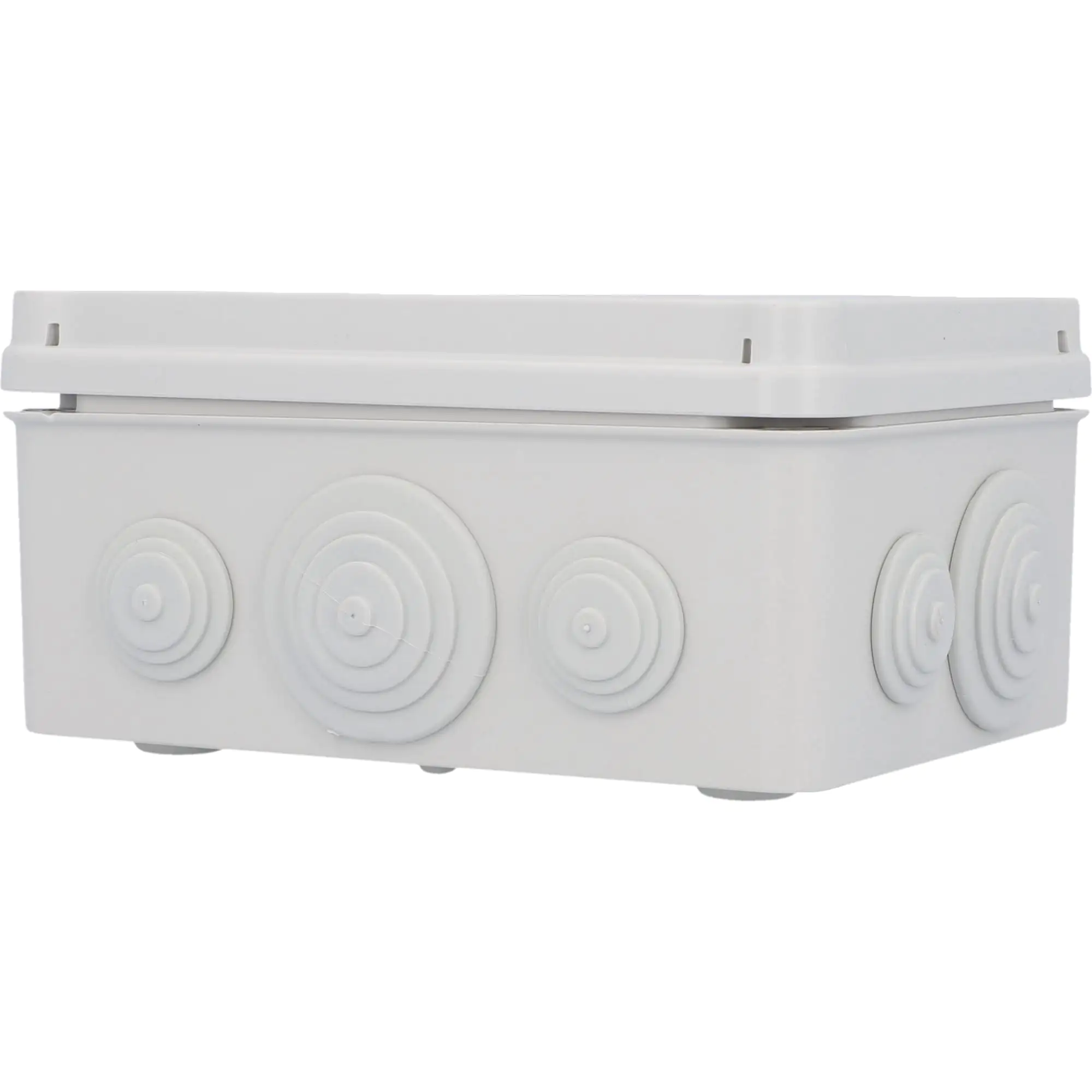 Aufputz- Abzweigdose IP65, mit Schraubdeckel, 175 x 130 x 84 mm, grau