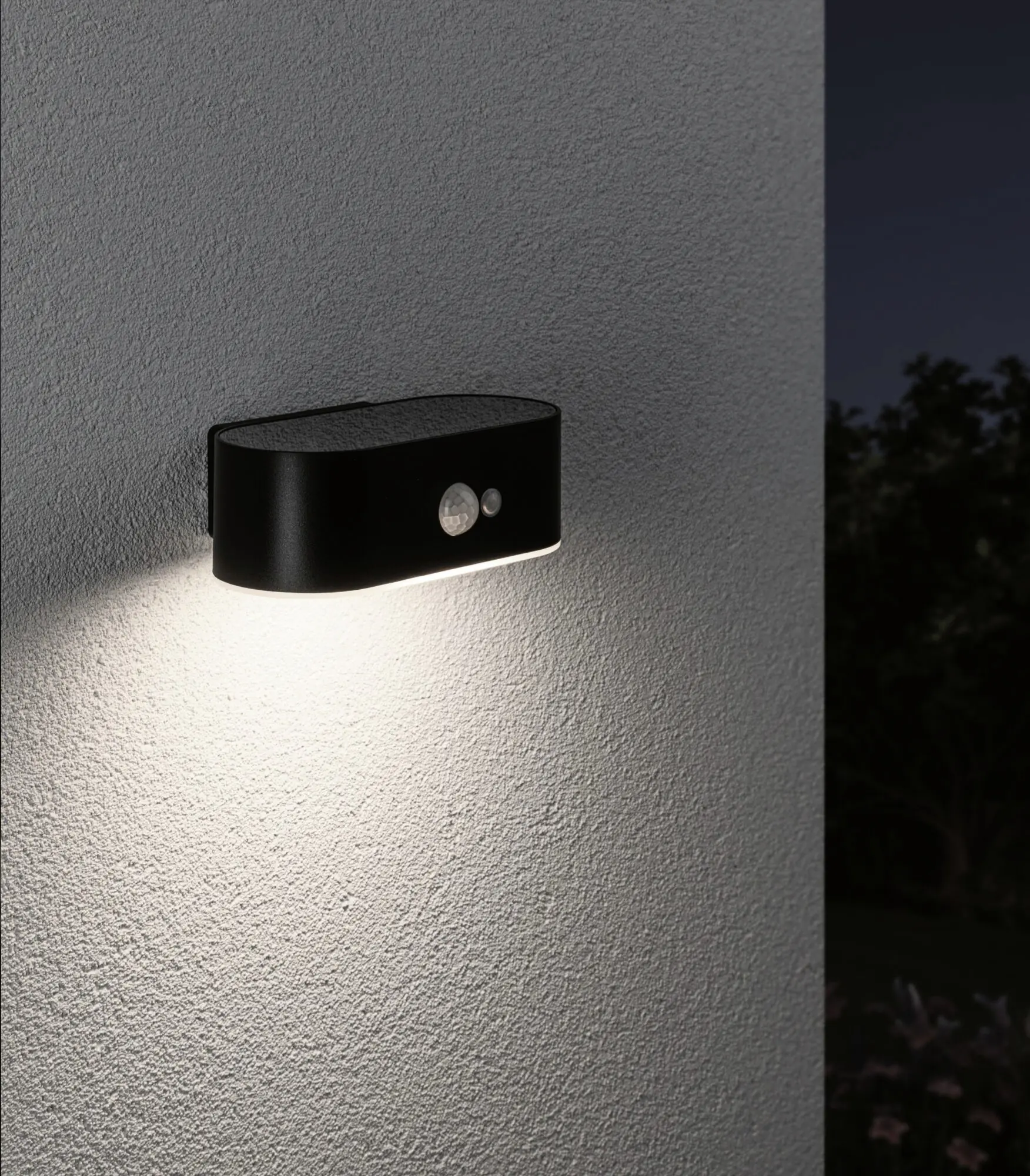 Paulmann LED Solarleuchte Adya schwarz 6 x 18 x 11,8 cm mit Bewegungsmelder
