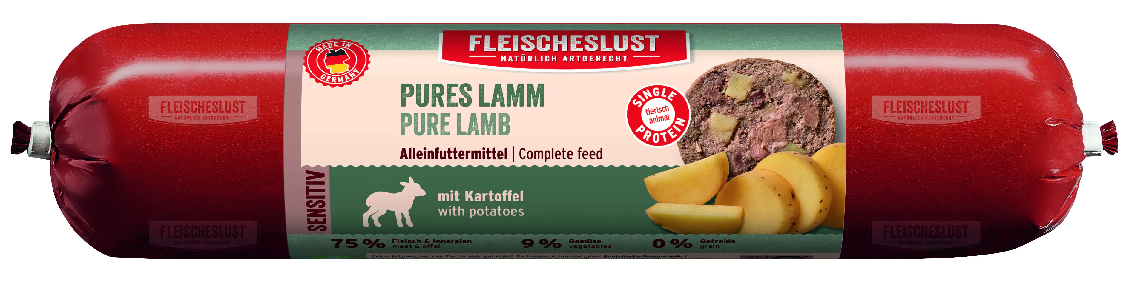 Fleischeslust Hundenassfutter Adult Sensitive getreidefrei 400 g Pures Lamm