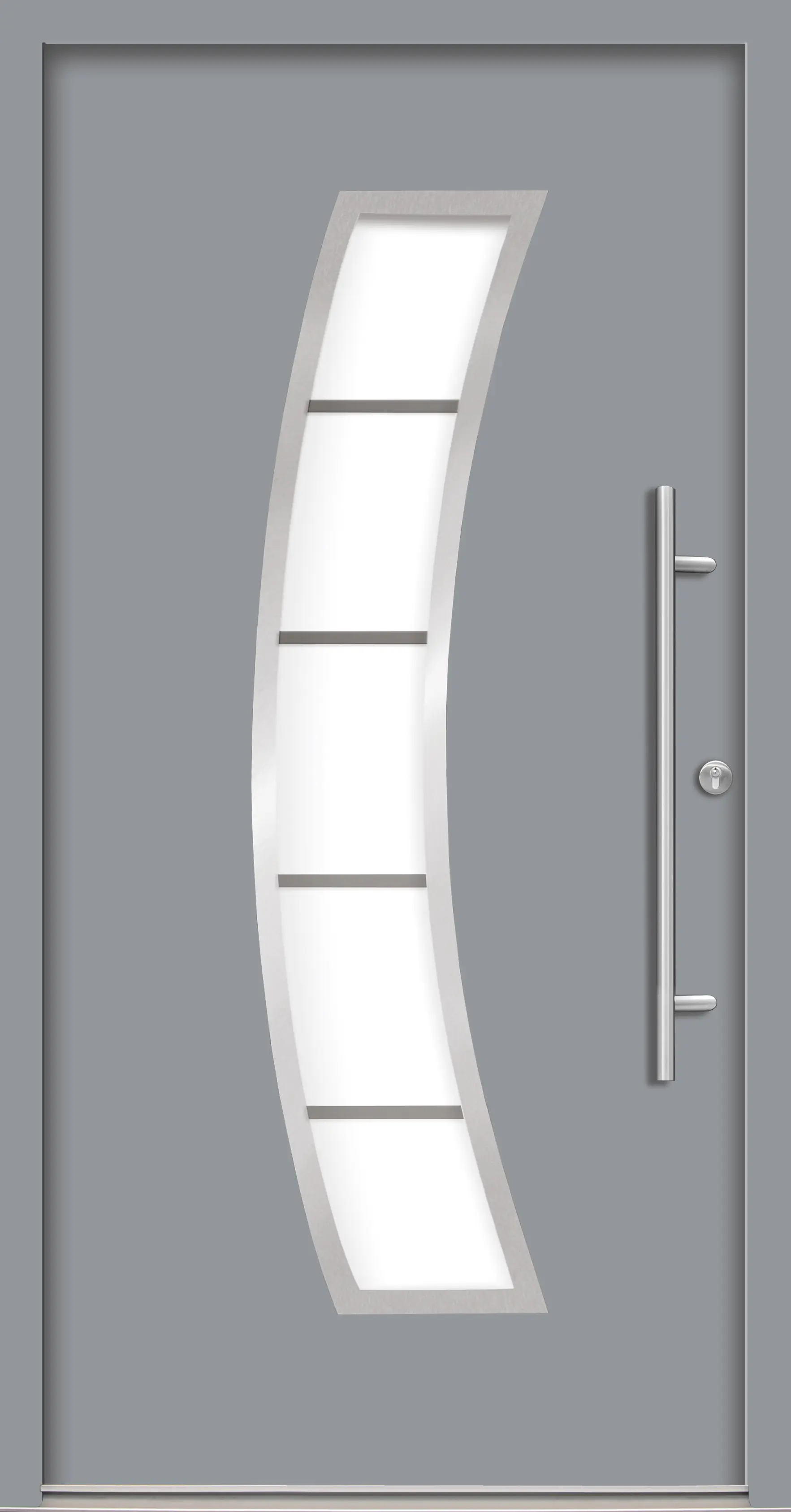 Splendoor Haustür Passivedoor Premium P14 Grau DIN Rechts 110 x 210 cm