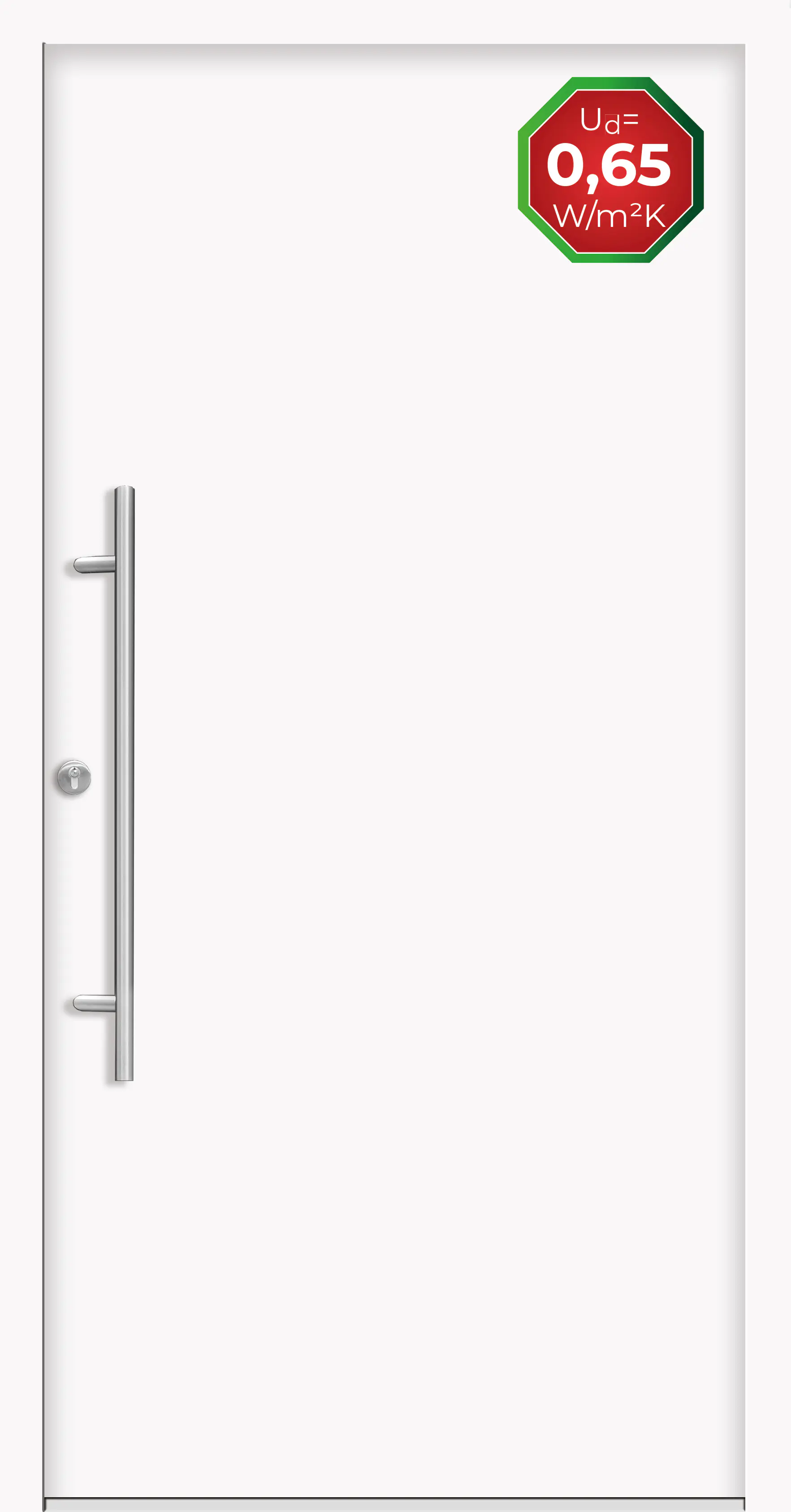 Splendoor Haustür Passivedoor Premium B05 Weiß DIN Links 110 x 210 cm