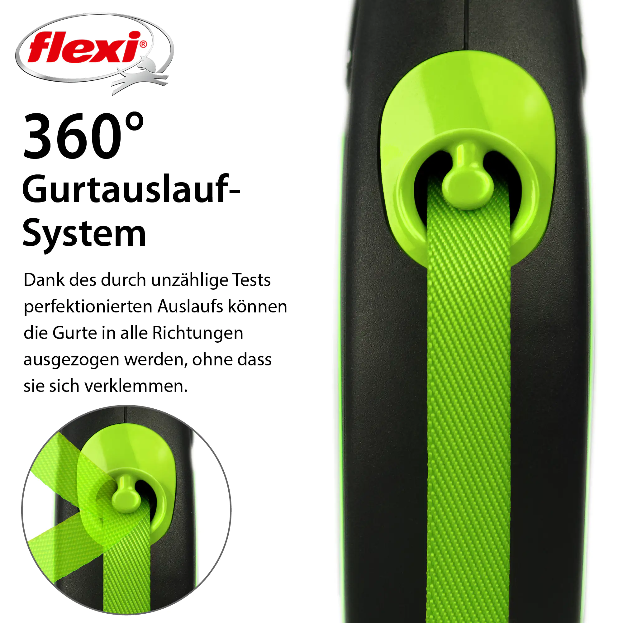 Flexi Hundeleine New Neon Gurt M neongrün