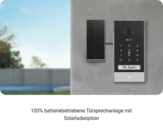 Ezviz Wlan Video-Türsprechanlage EP7 mit Monitor und Solarpanel