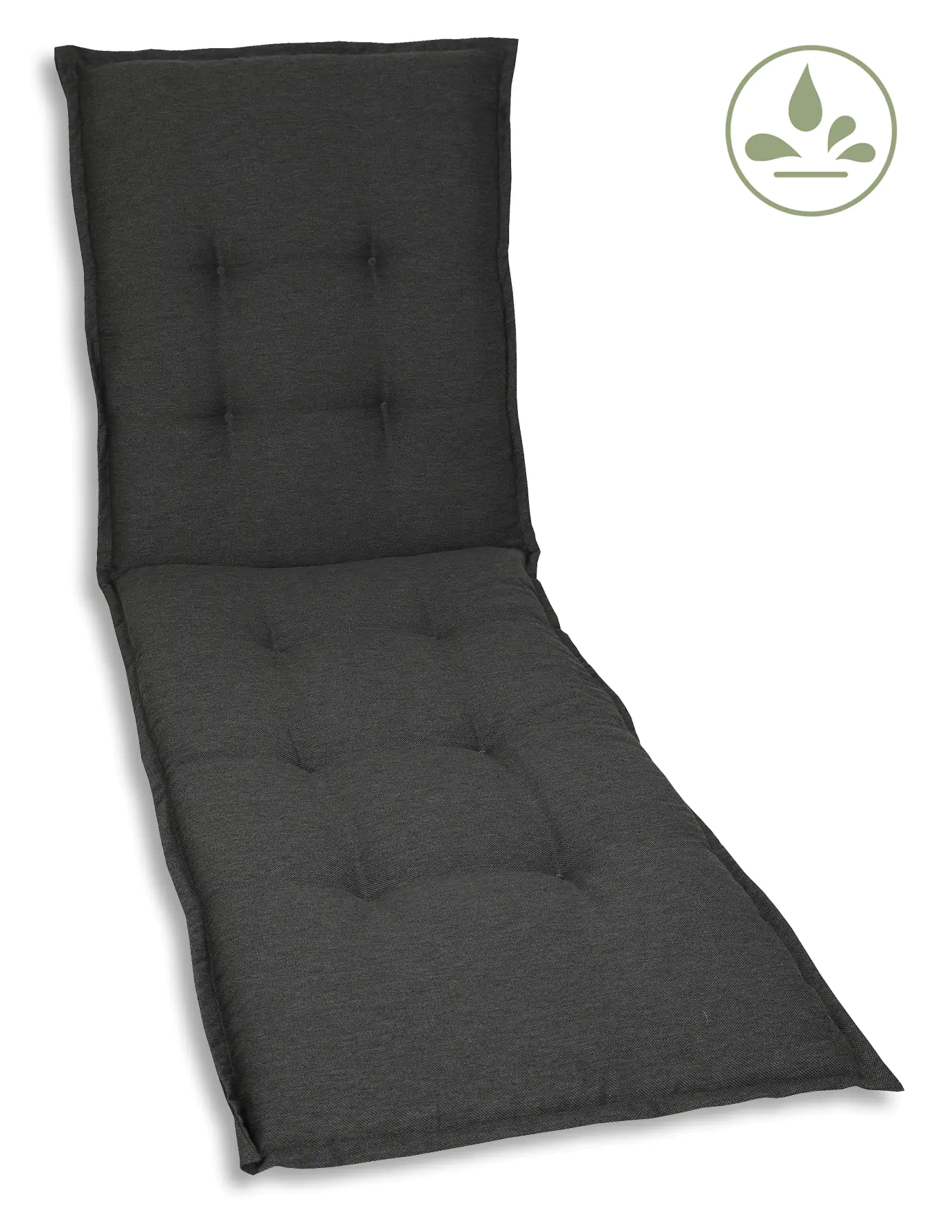 GO-DE Liegen-Auflage 190 cm x 60 cm x 7 cm, grau, anthrazit