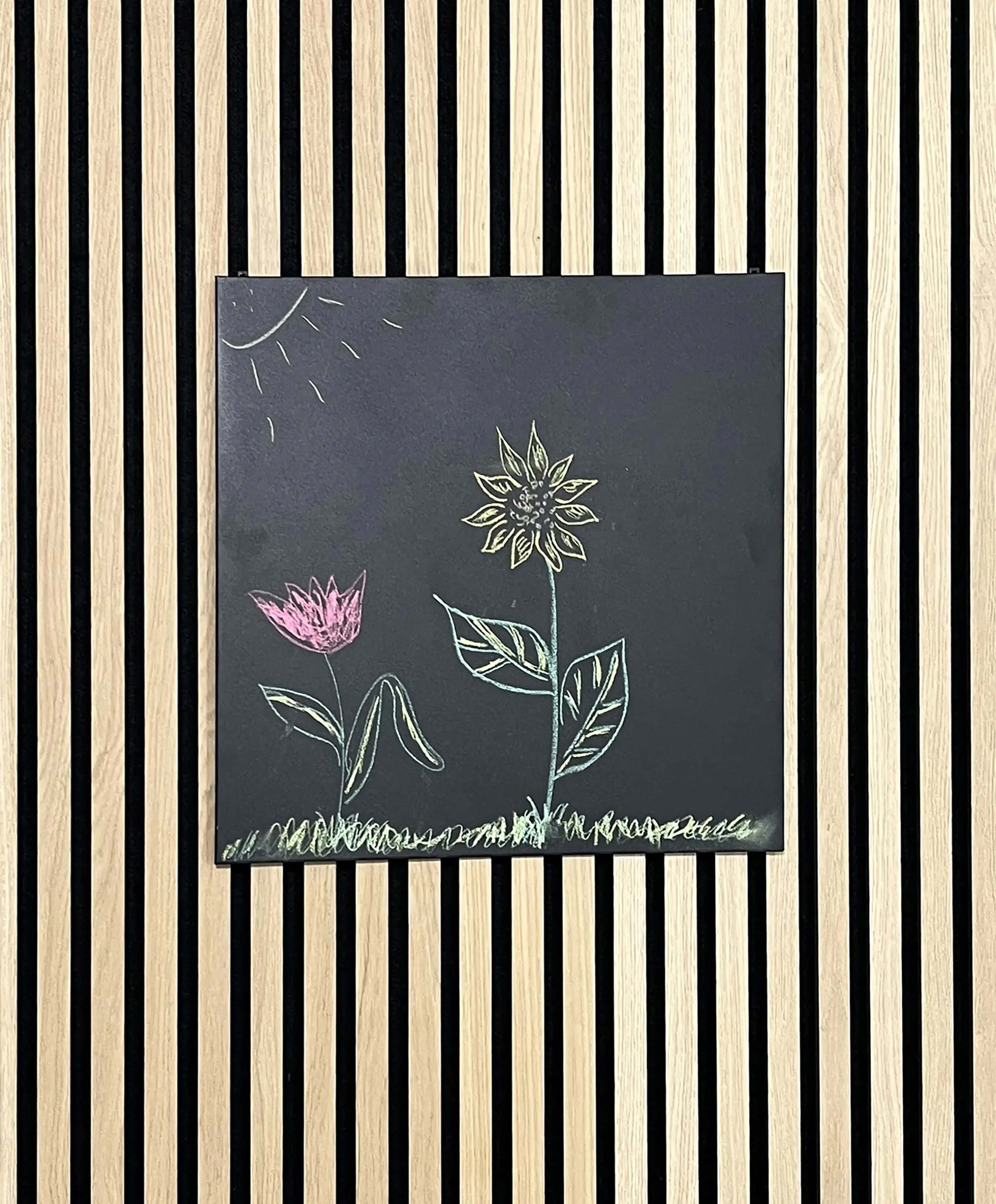 Neuhofer Letterboard für Akustikpaneele schwarz 45 x 44 x 2 cm 