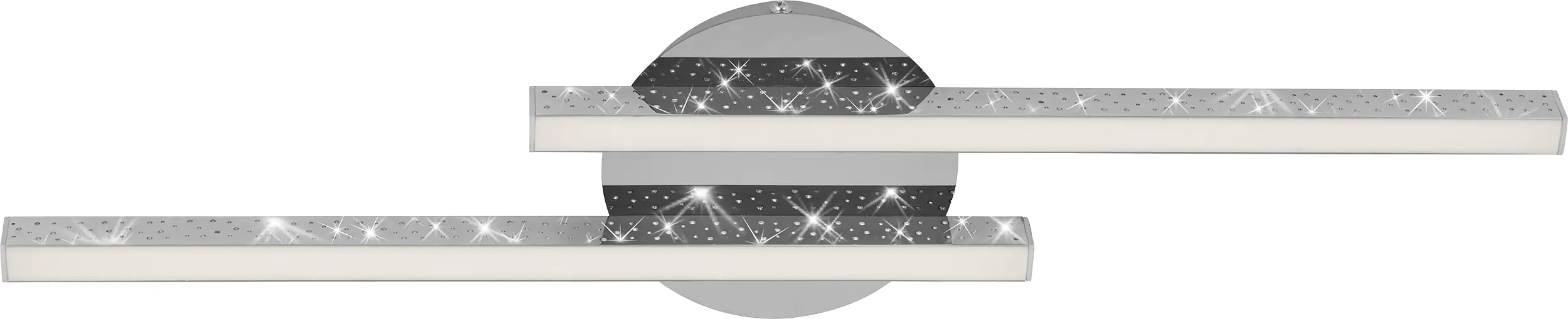 Di-Ka LED Wand- und Deckenleuchte Rey 60x14 cm chrom Glitzereffekt