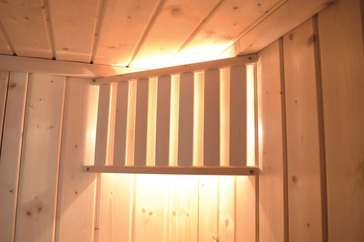 Weka Massivholzsauna Turku 1 mit Glastür mit Sparset 2
