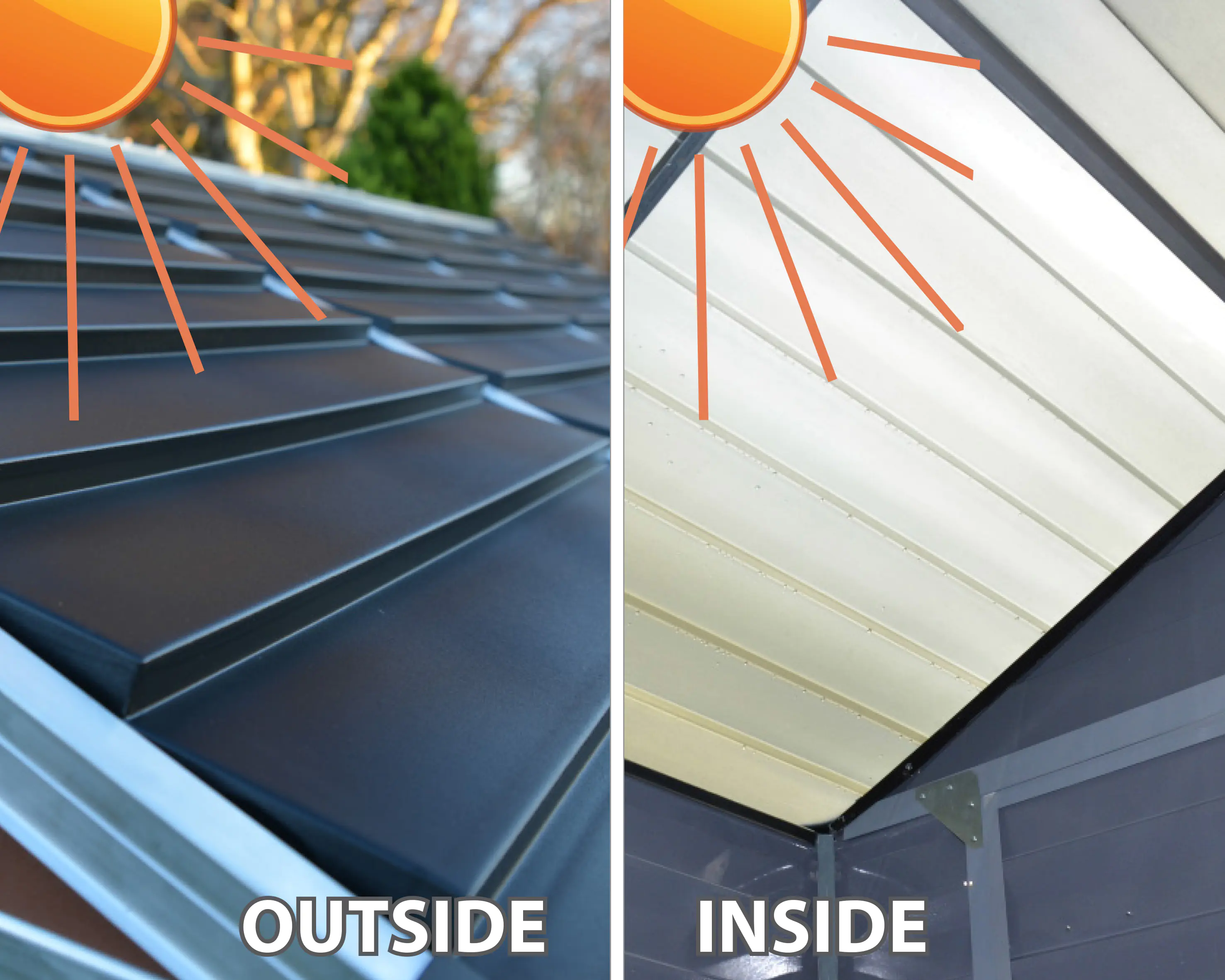 Canopia Gerätehaus Skylight Alu grau 90 x 185 cm
