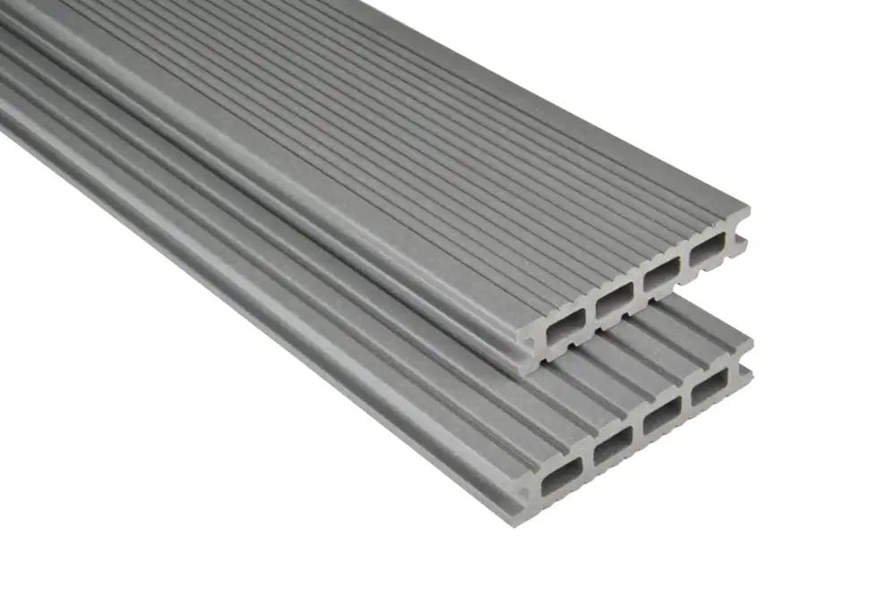 Kovalex Terrassendiele WPC 14,5 x 2,6 cm grau glatt Meterware