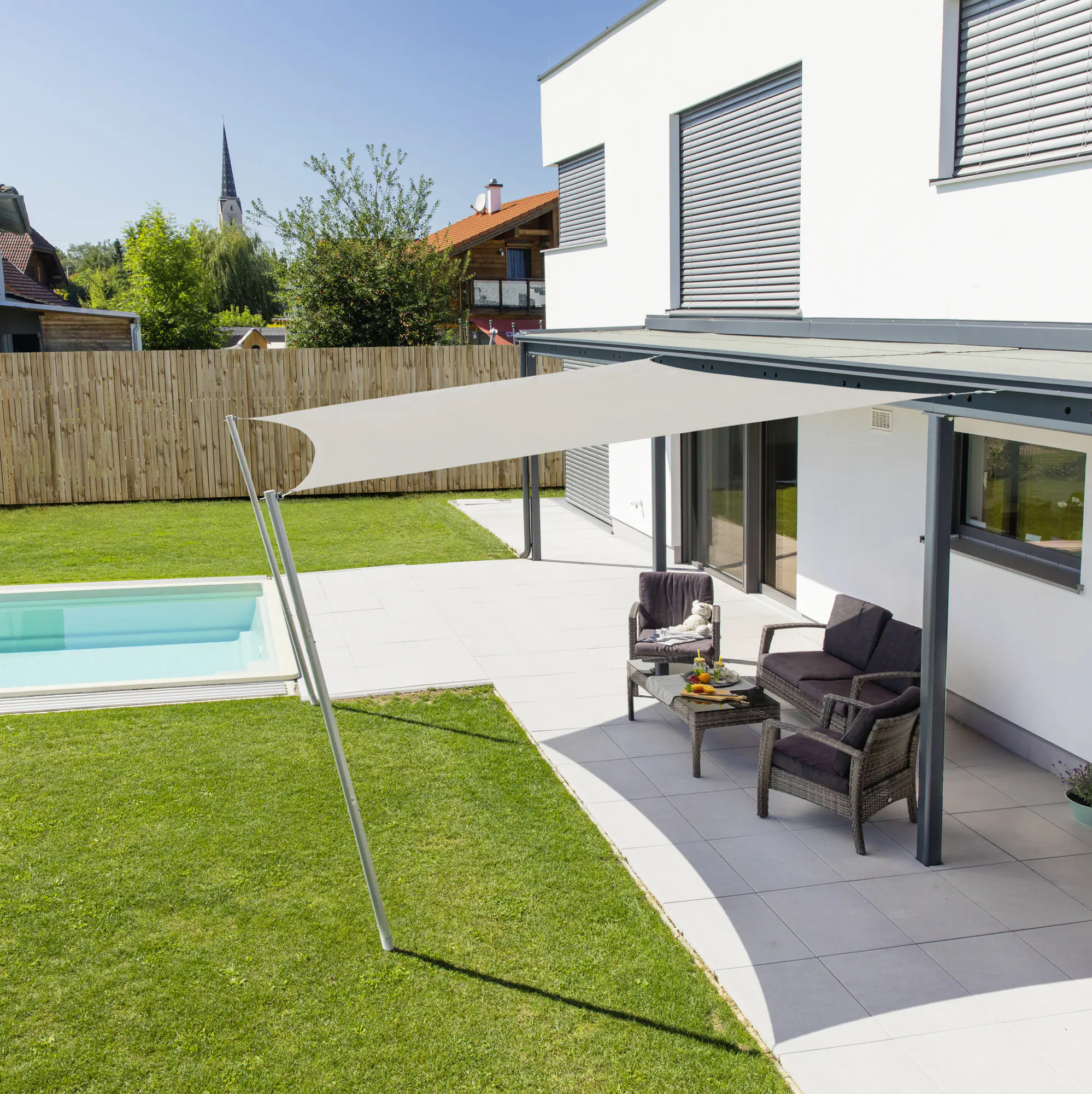 Windhager Sonnensegel Cannes cream 3 x 3 m