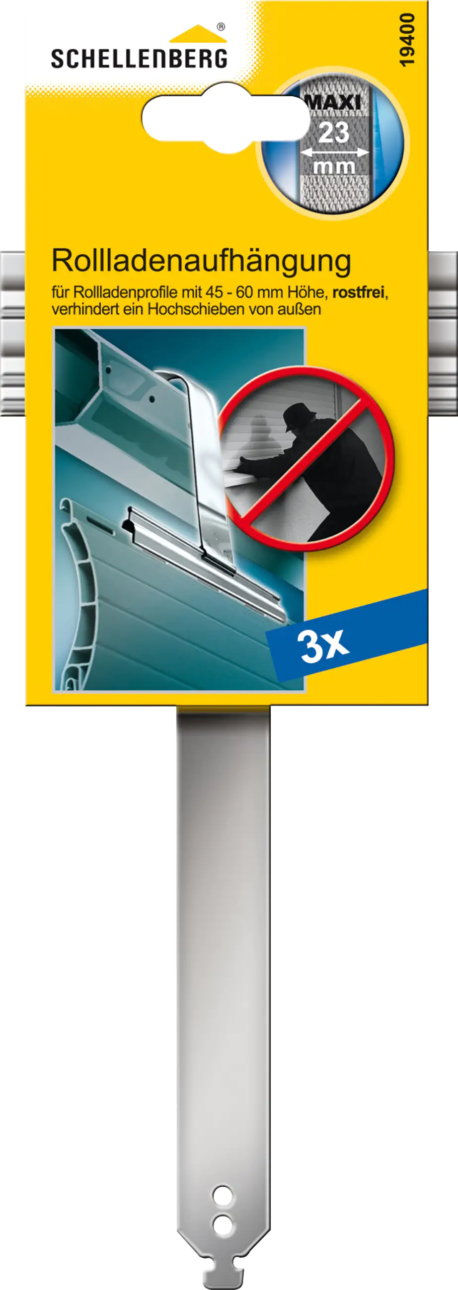 Schellenberg Rollladenaufhängung für System Maxi silber