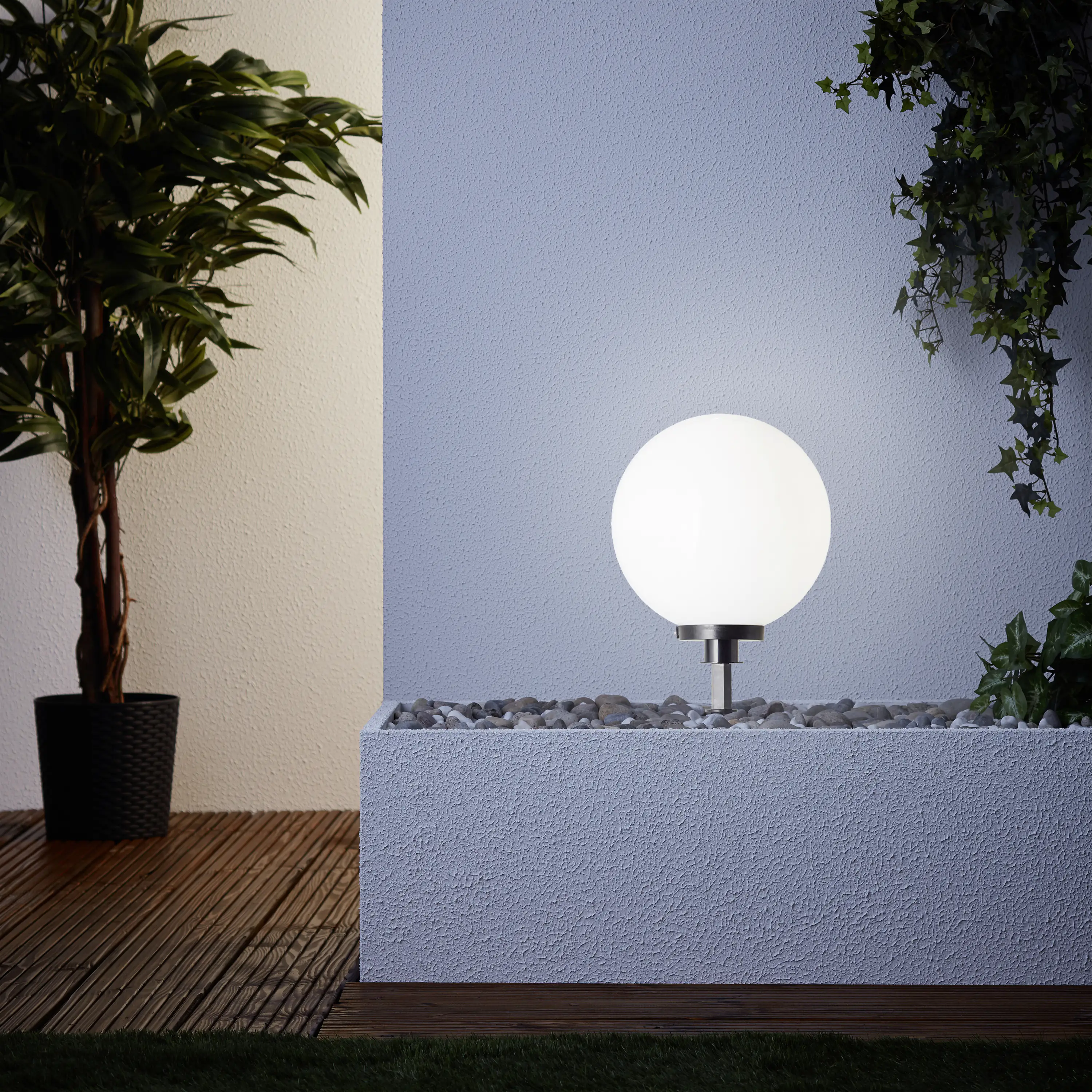 Brilliant Tuya Smart LED Außenleuchte Thore  RGBW weiß Ø 40 cm