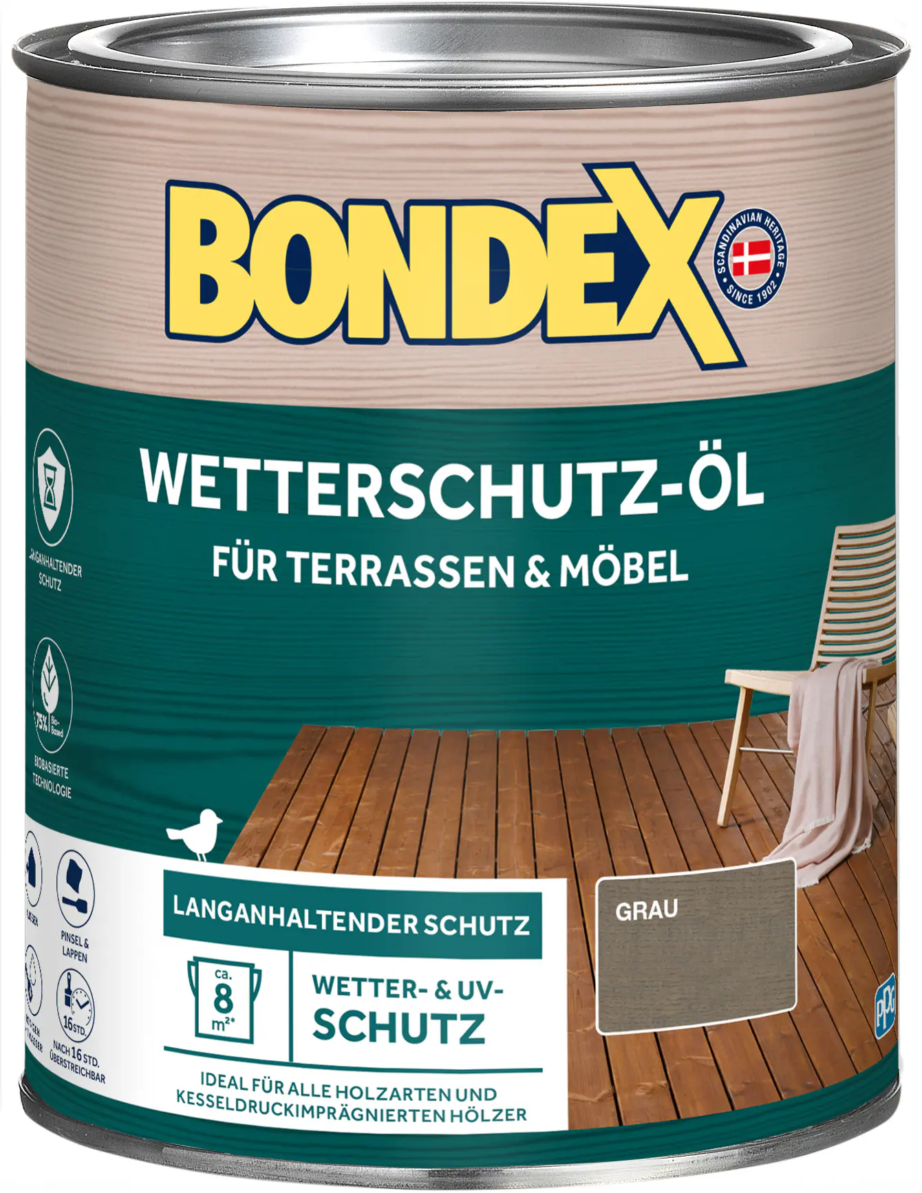 Bondex Wetterschutzöl 0,75 L grau 
