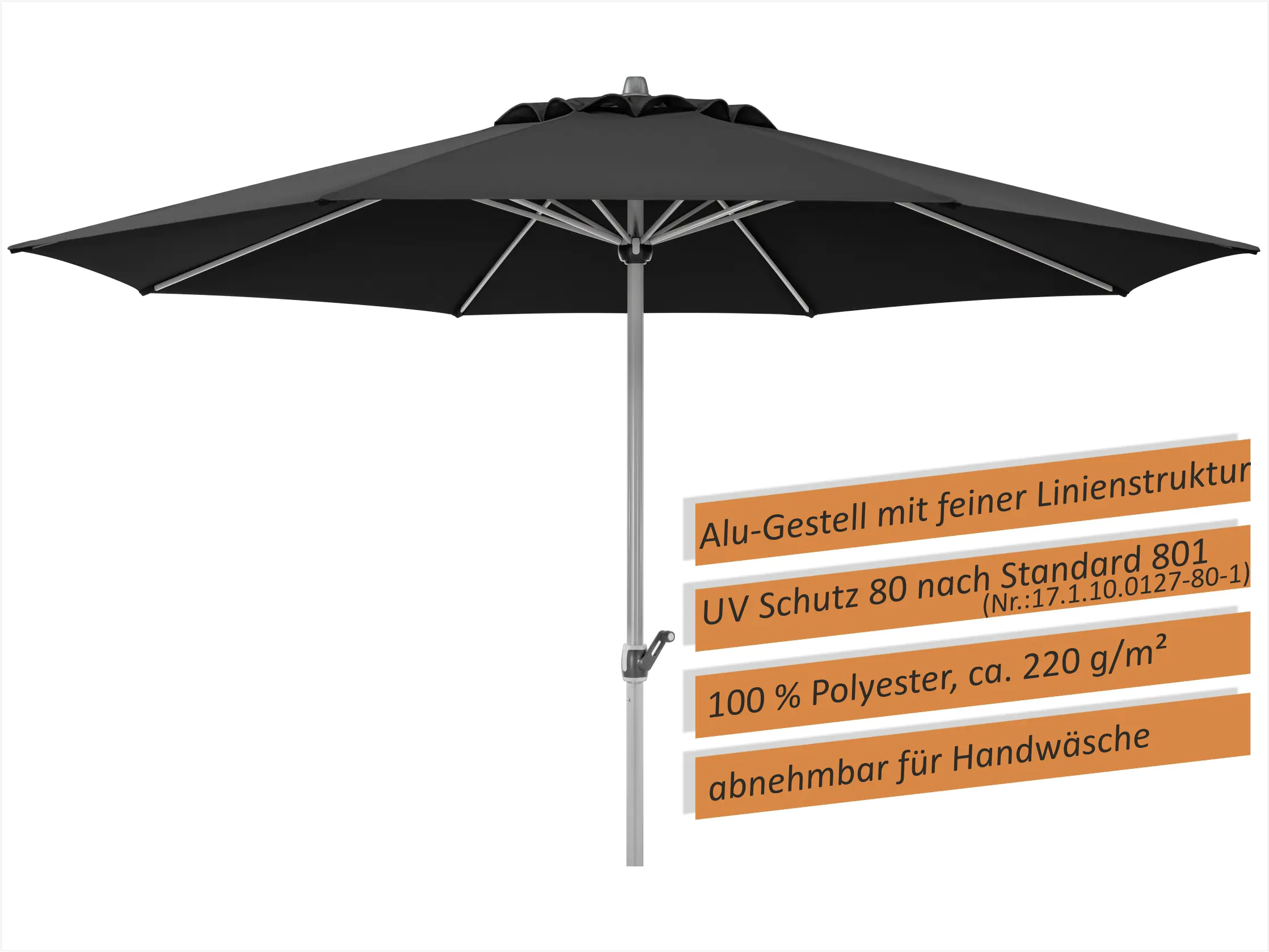 Schneider Sonnenschirm Gemini anthrazit Ø 360 cm