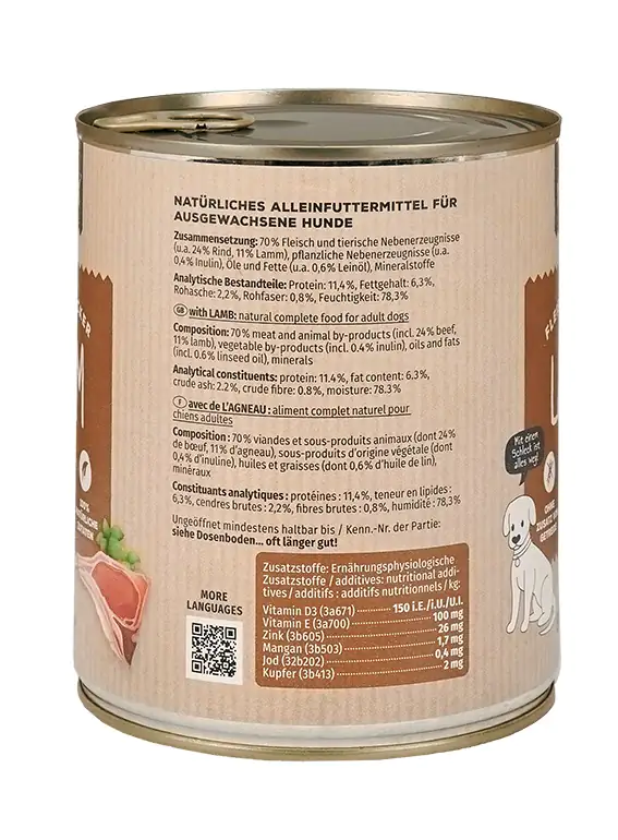 Primox Hundenassfutter Adult getreidefrei 800 g Lamm