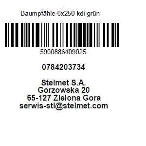 Baumpfahl 250 cm, Ø 6 cm, kesseldruckimprägniert