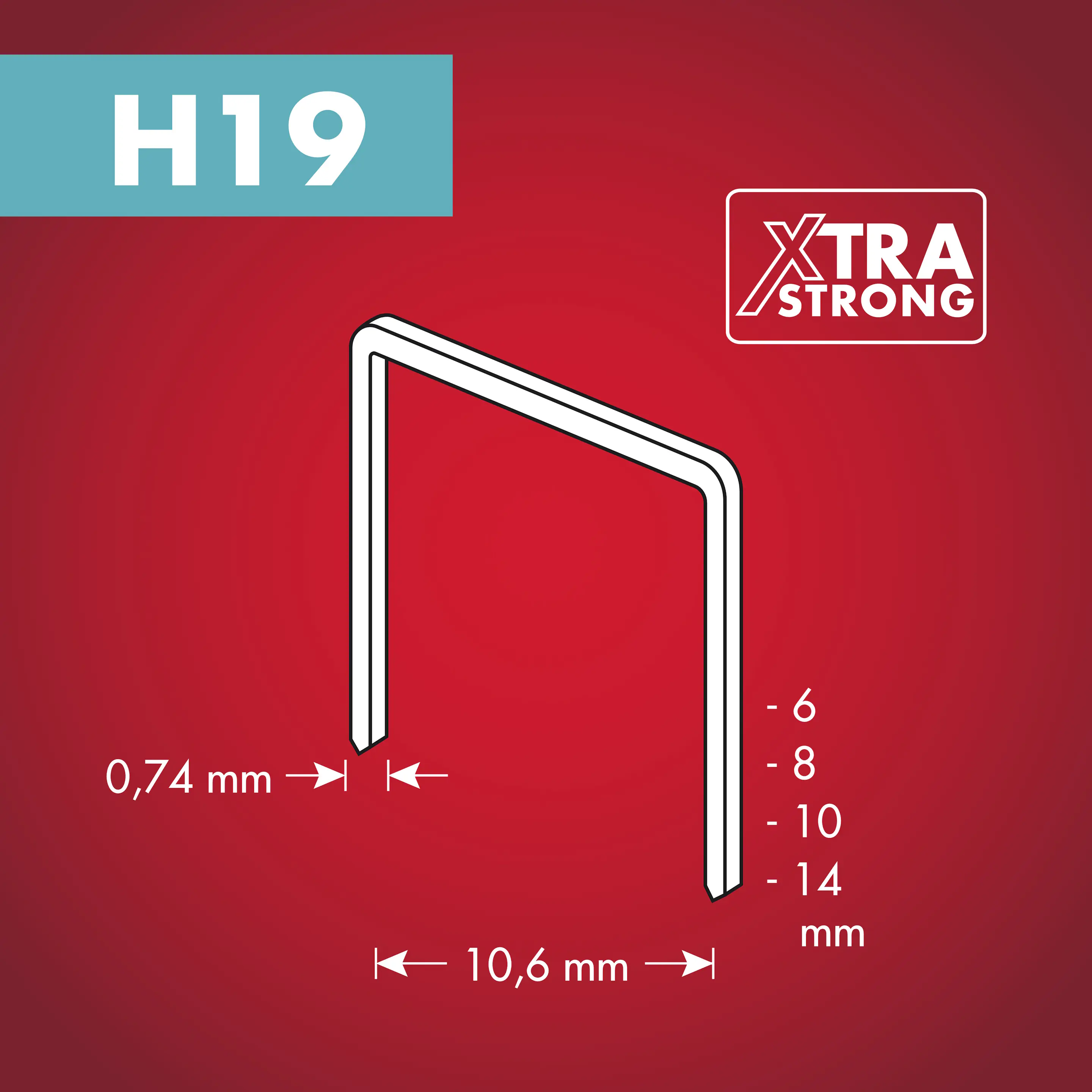 Arrow Tackerklammer Feindraht H19 6 mm Stoff & Gewebe 1000 Stück
