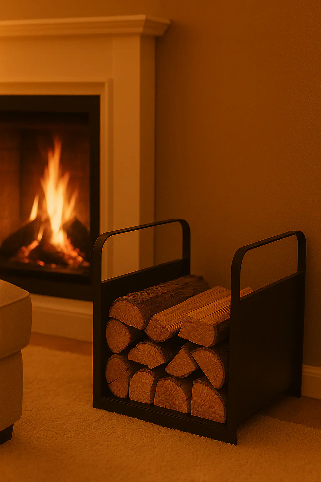 FireFix Holztrage aus Stahlblech 3008 schwarz