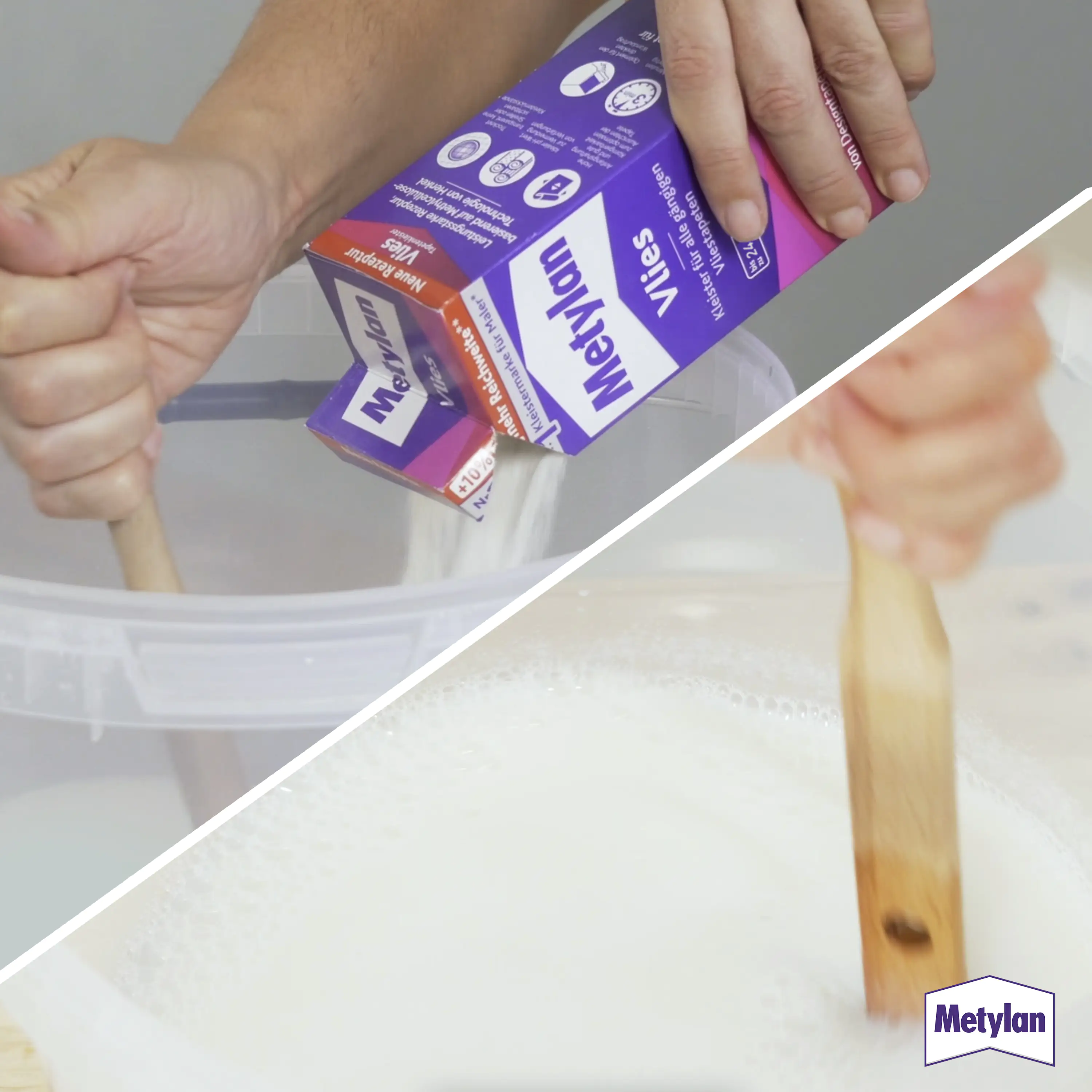 Metylan Vlies Tapetenkleister 720 g Paket, trocknet transparent