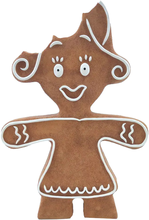 Figur Pfefferkuchenfrau 21 x 15 x 3 cm braun