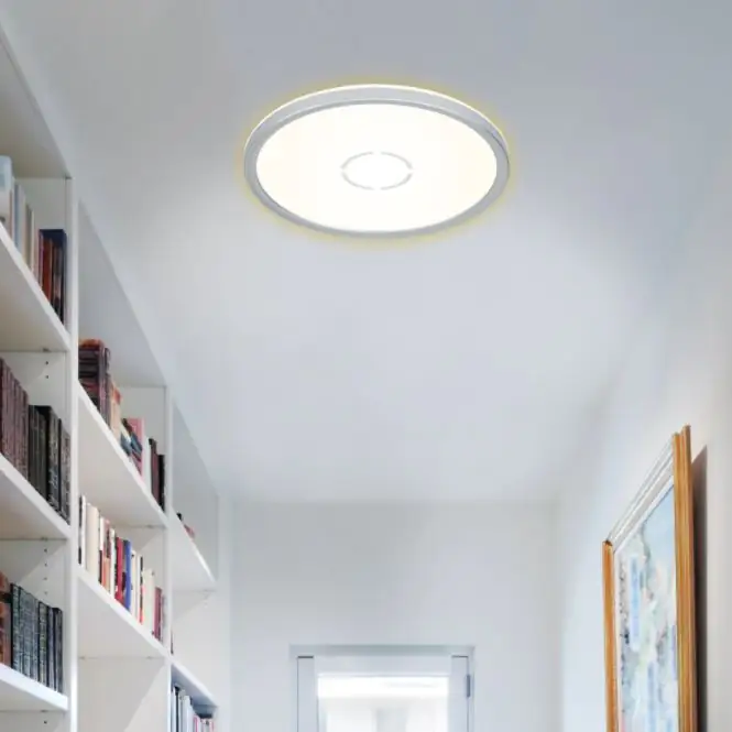 Briloner Slim LED Panel Free silber Ø 29,3 cm mit Backlight-Effekt