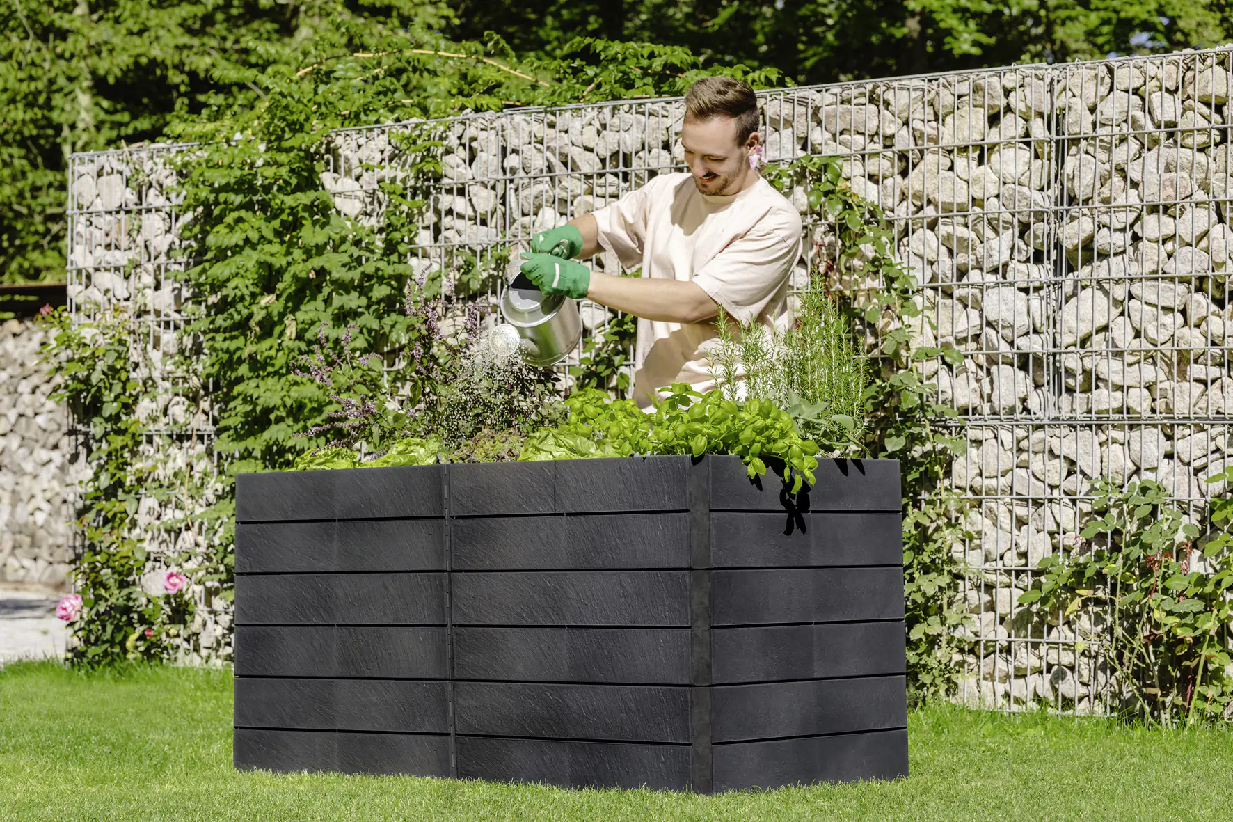 Garantia Hochbeet Ergo Quadro 2L Stone