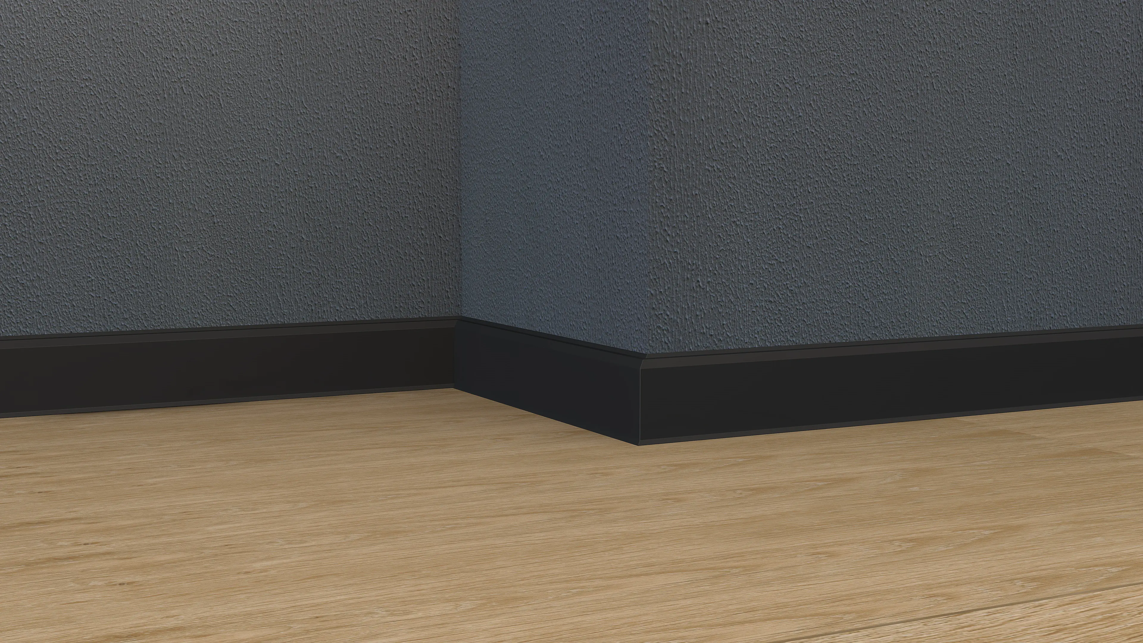 Neuhofer Fußleiste MDF 240 cm x 60 x 13 mm schwarz