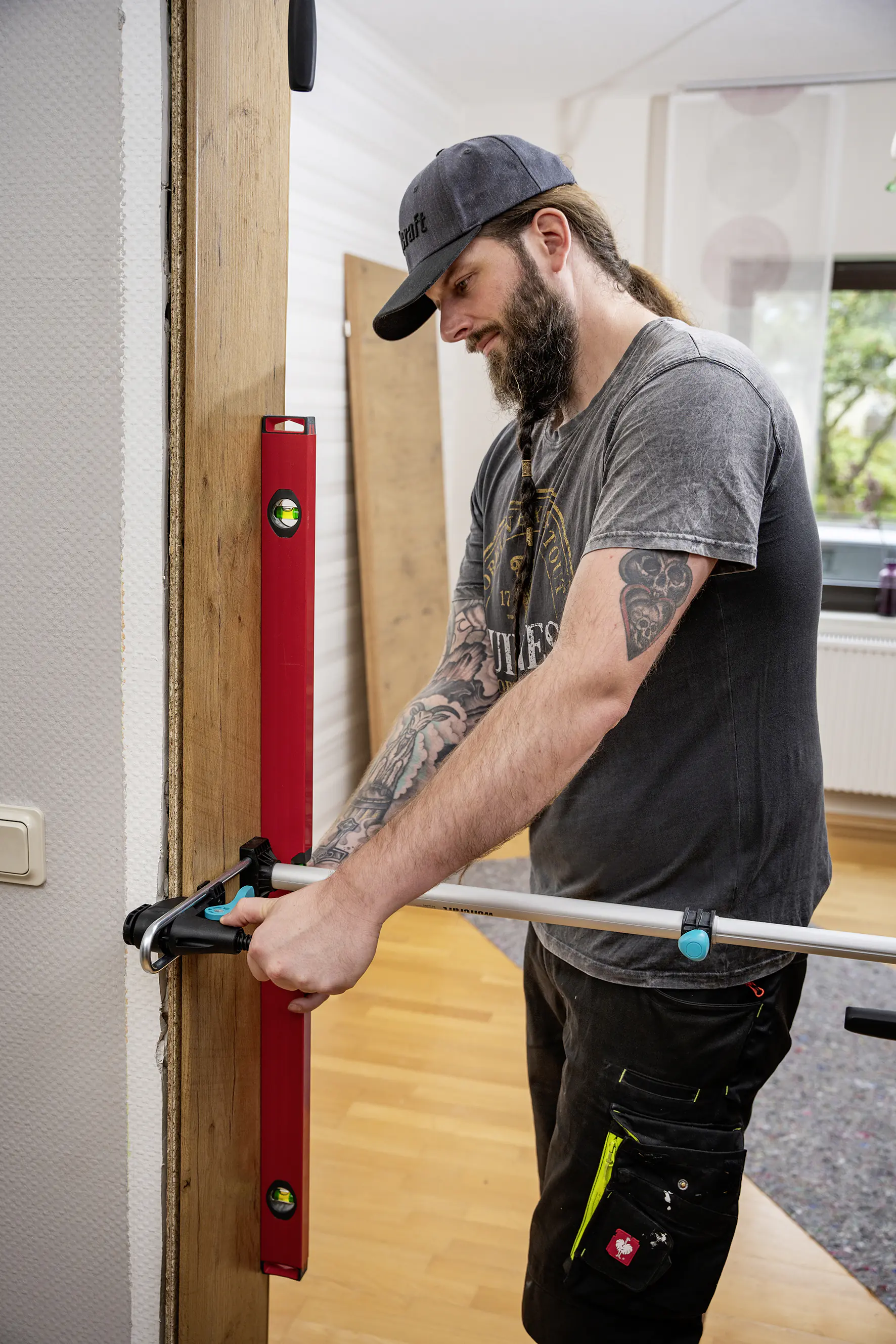Wolfcraft Türfuttermontage-Set Pro 60 - 100 cm 8-teilig